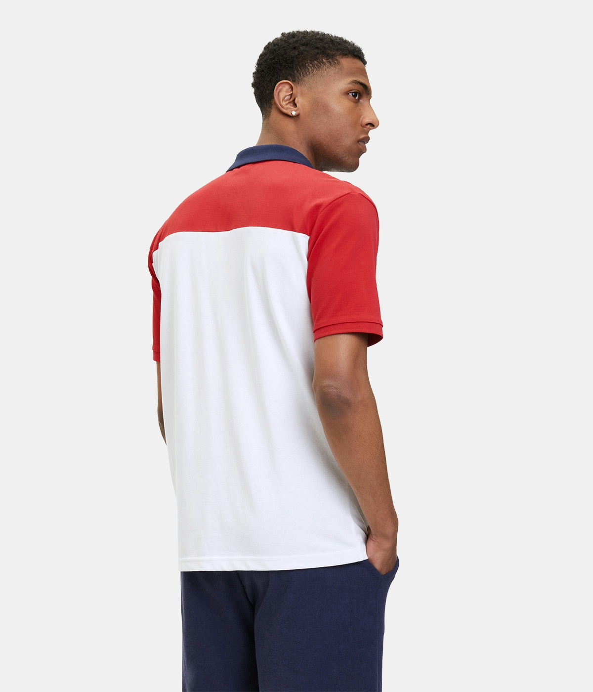 Fila Polo Shirt Lianshan Blocked Bright White-True Red 2