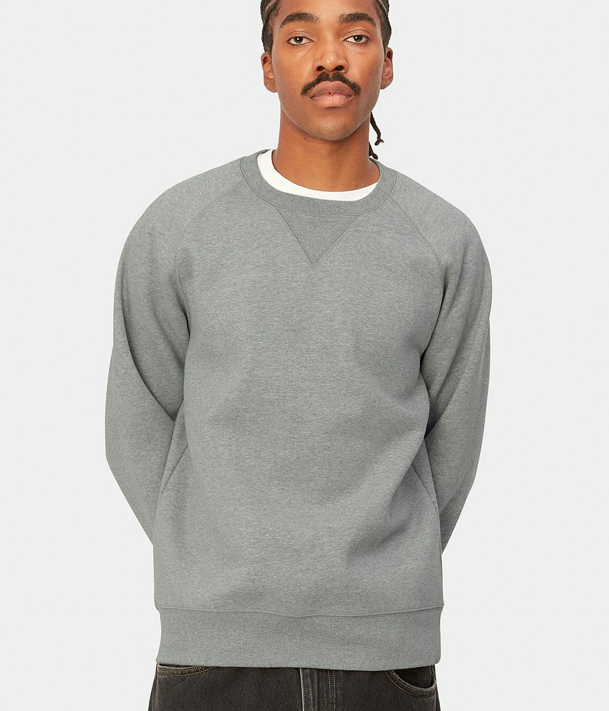 Carhartt Sweater Chase Grey Heather / Gold
