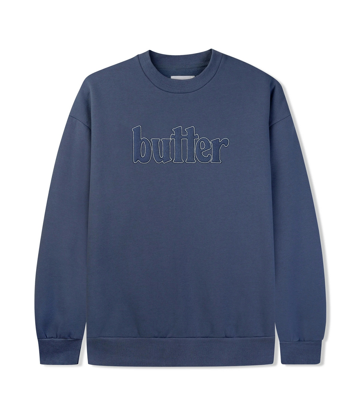 Butter Goods Sweater Fleece Applique Denim 1