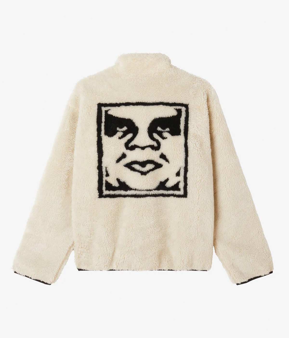 Obey Jacket Icon Face Sherpa Unbleached