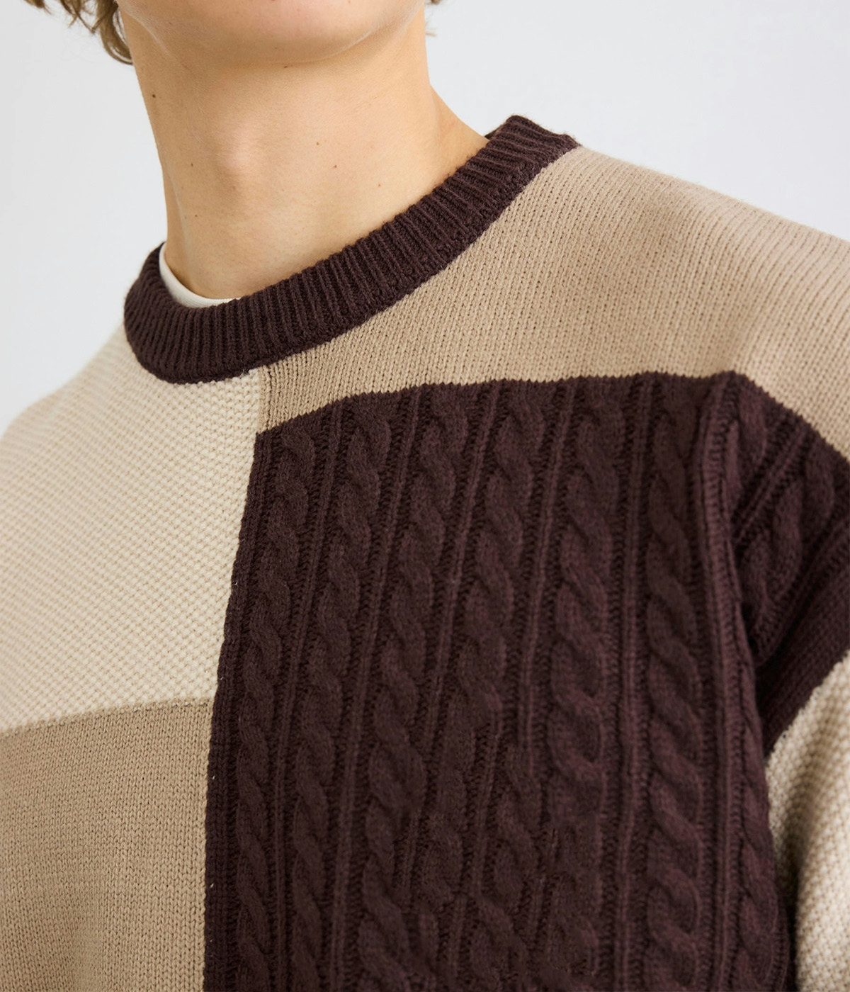 Woodbird Knit Kurt Patch Brown 3