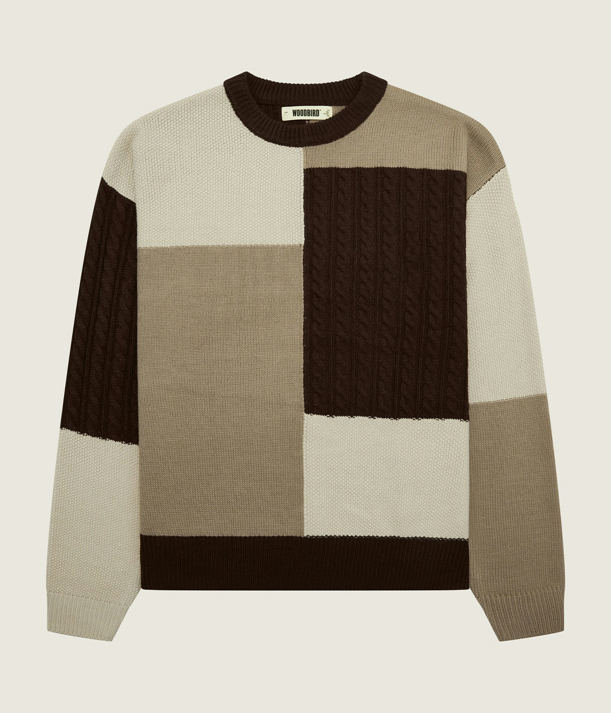 Woodbird Knit Kurt Patch Brown 4