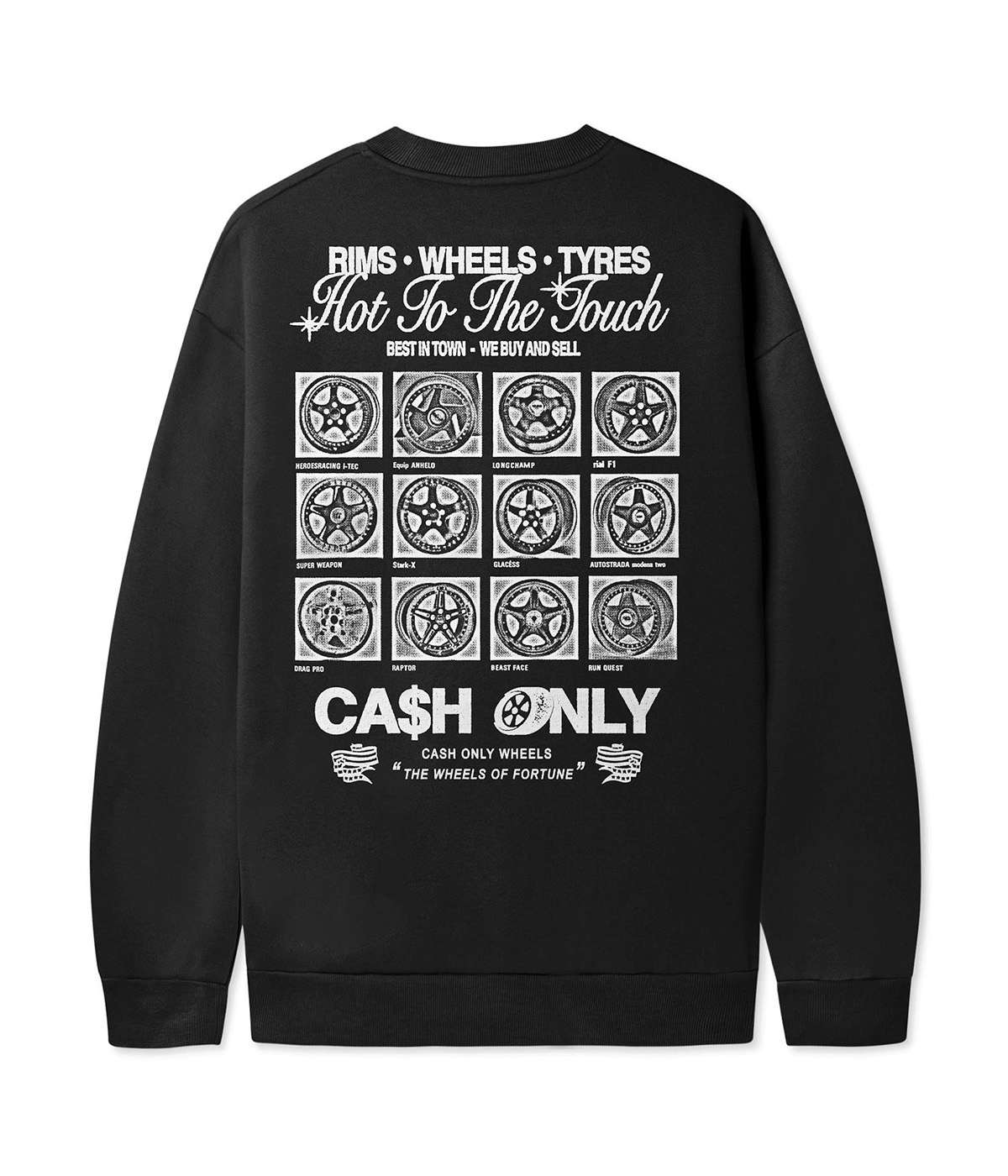 Cash Only Sweater Wheels Crewneck Black 2