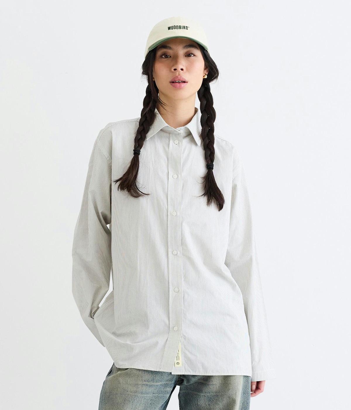 Woodbird Shirt Kim Italics White 2