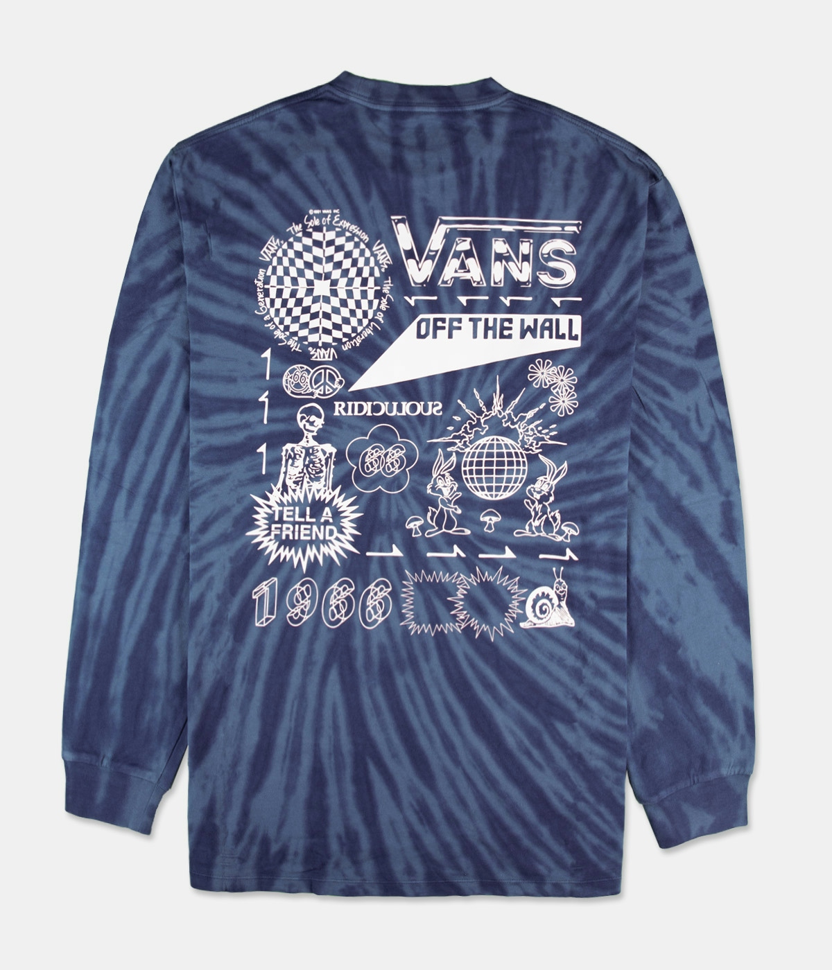 Vans Scattered Tie Dye LS T-shirt Dress Blues 2