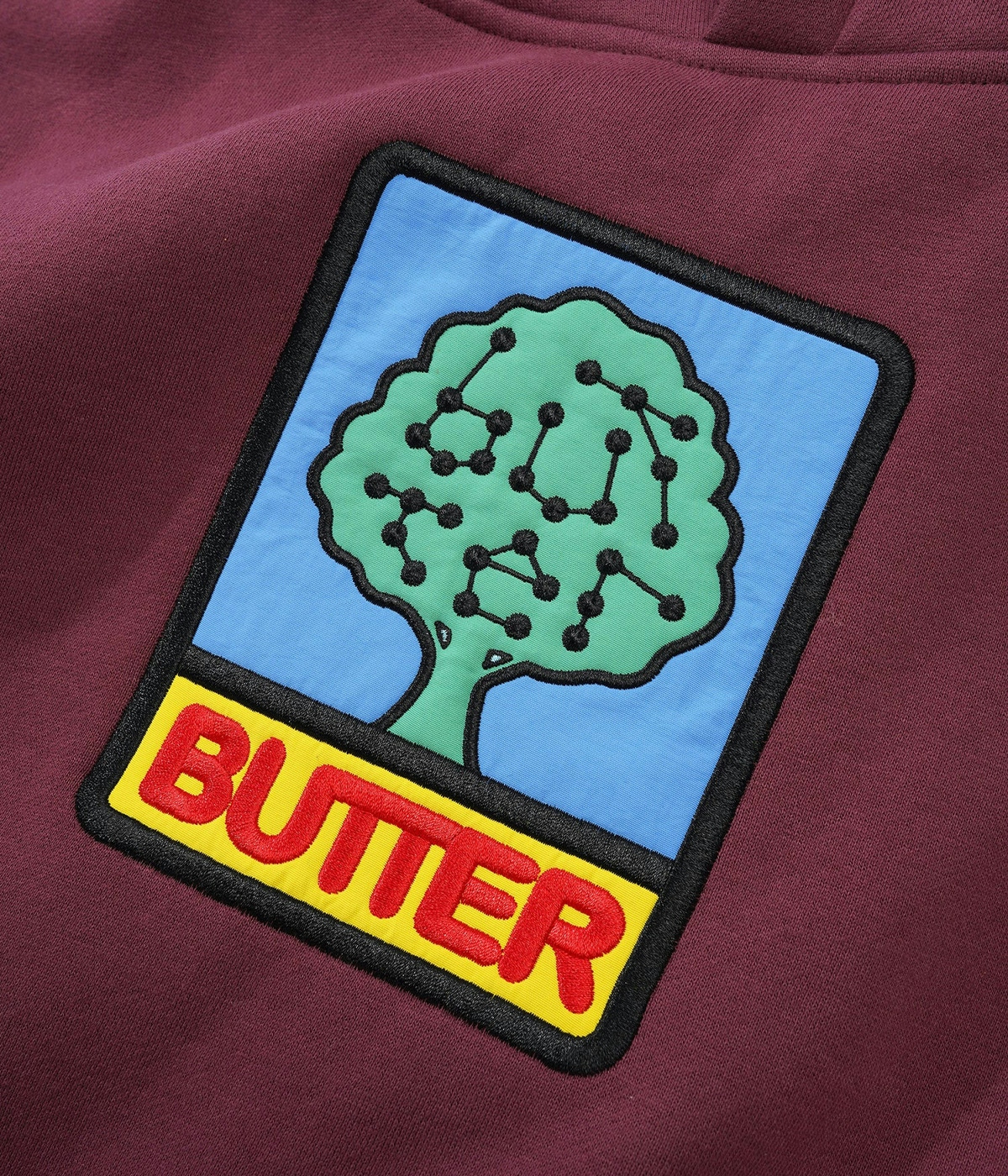 Butter Goods Hoodie Growth Wine 2