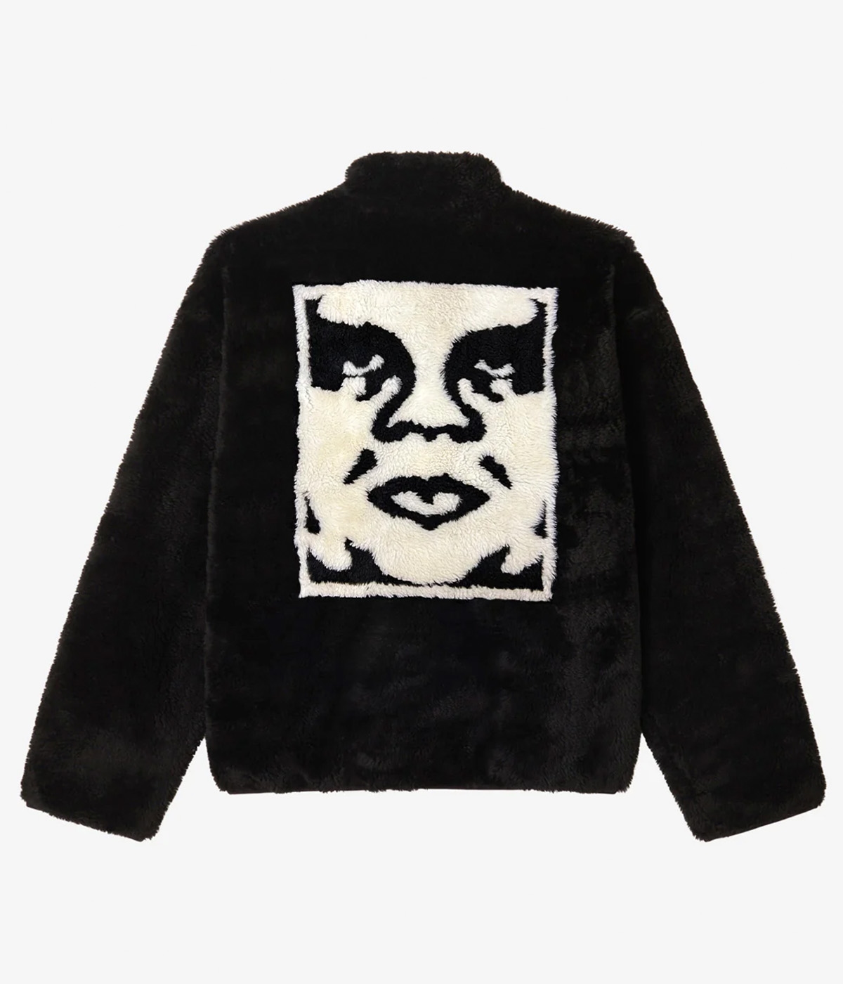 Obey Jacket Icon Face Sherpa Black