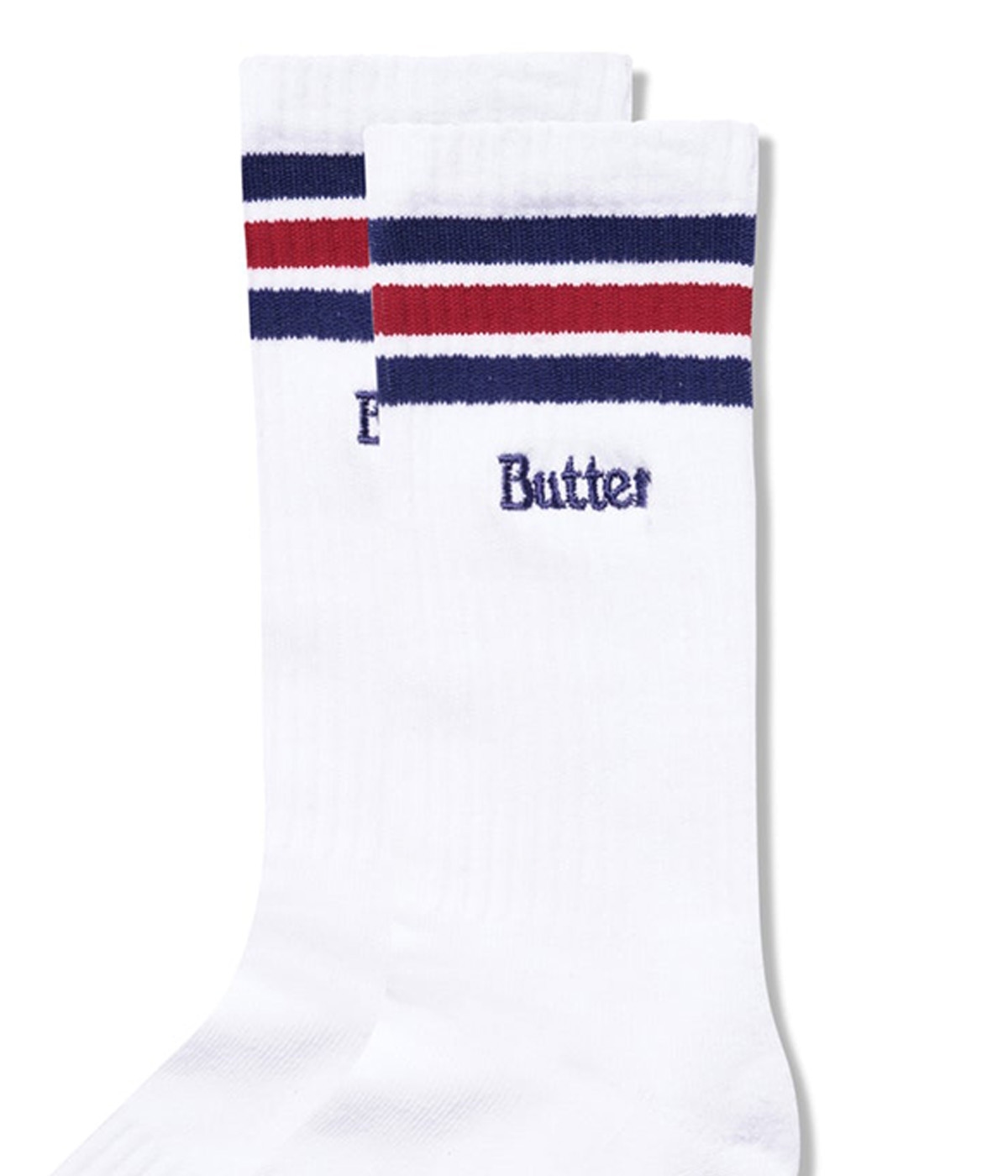 Butter Goods Socks Stripe White 2