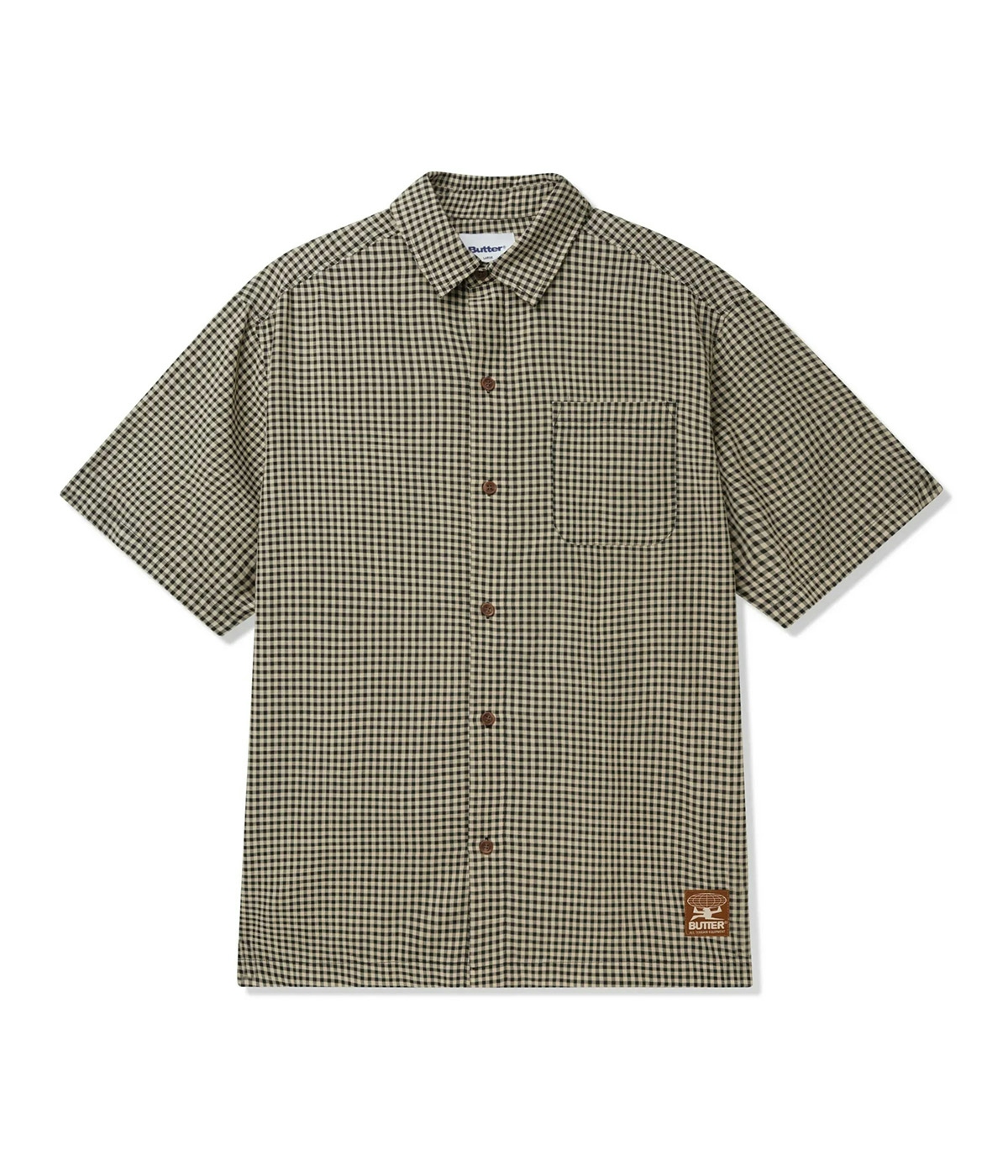 Butter Goods Skjorta Gingham S/S Natural/Black