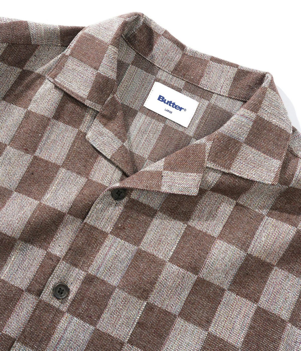 Butter Goods Shirt Checker Vacation S/S Chocolate 2