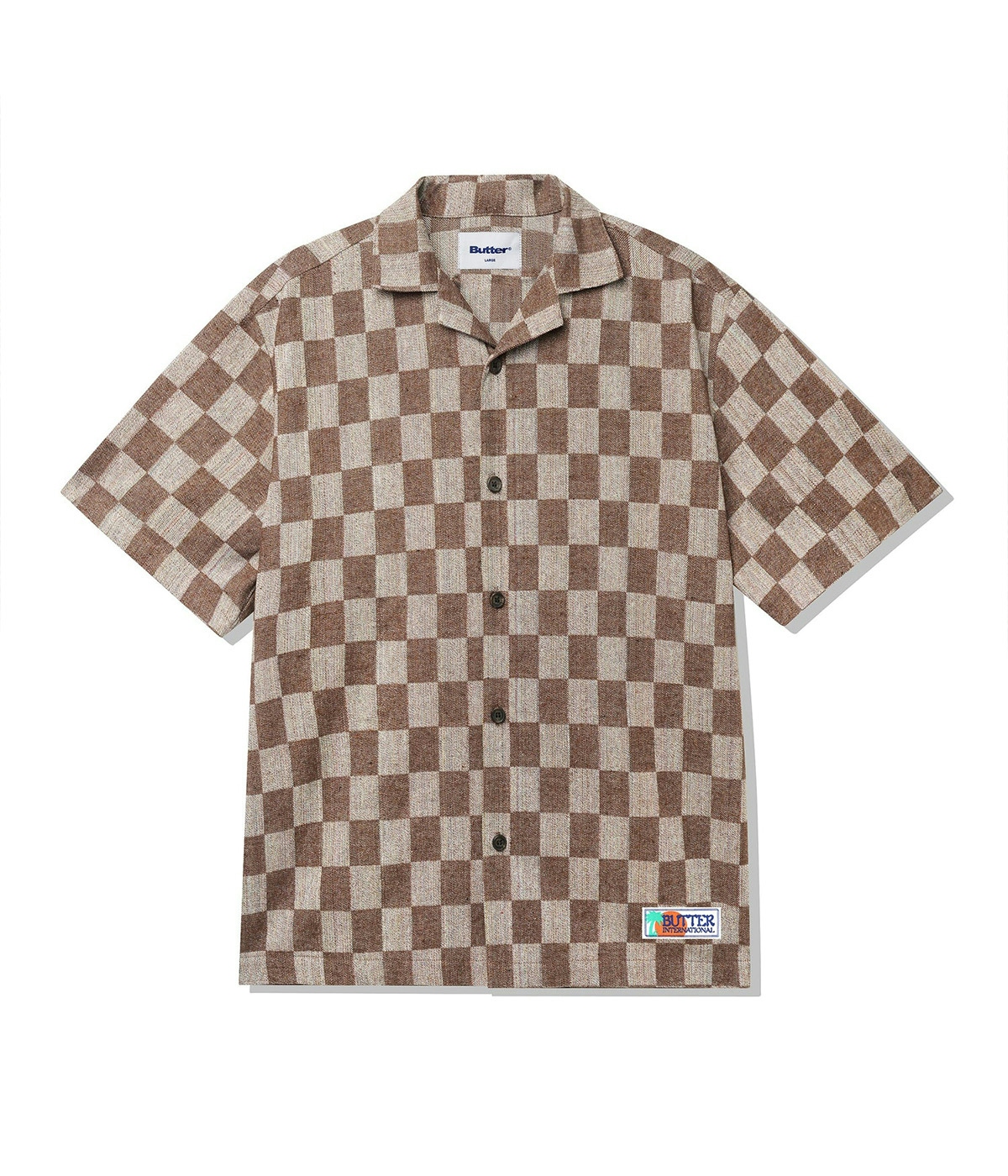 Butter Goods Shirt Checker Vacation S/S Chocolate 1