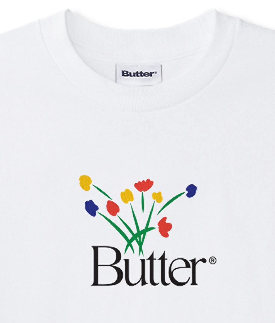 Butter Goods T-skjorte Bouquet White 2