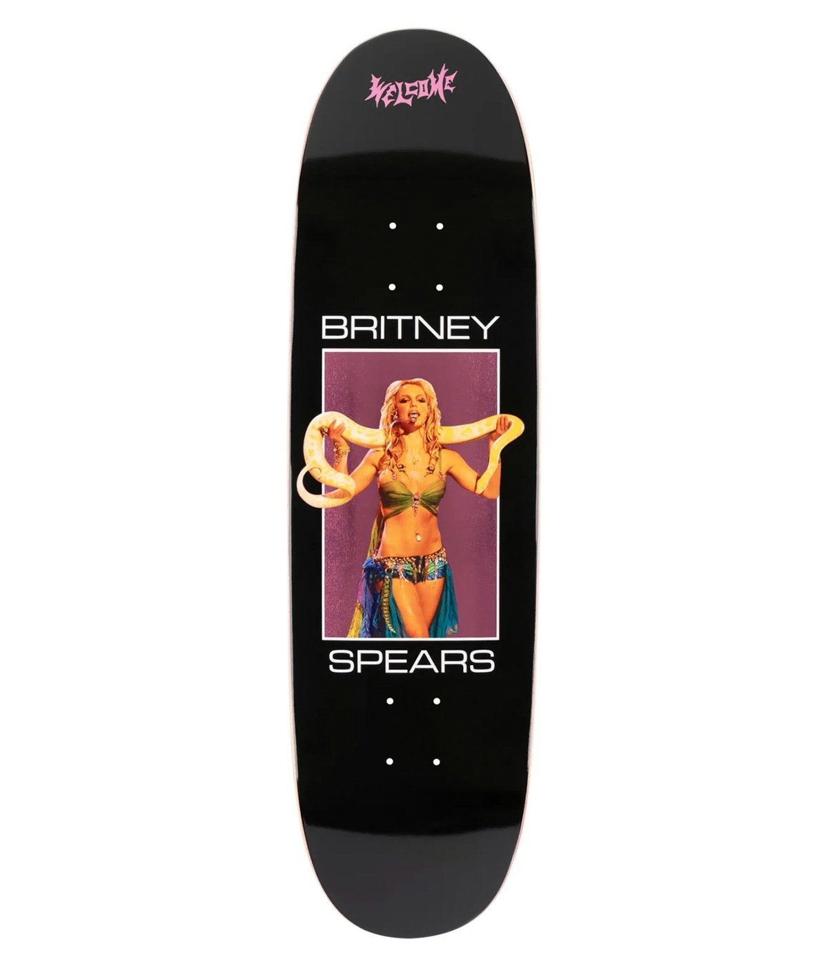 Welcome Skateboard Britney Spears X Welcome - Snake 8.8" Black