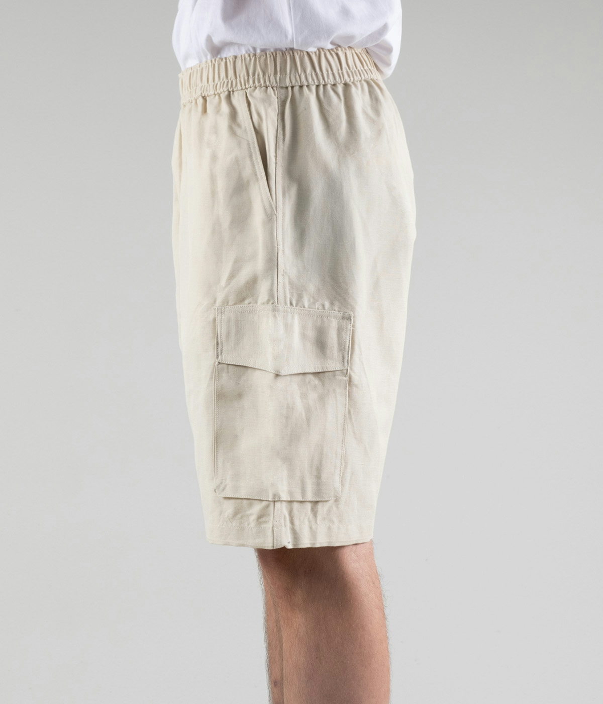 Gizmo Gizmo Linen Surf Cargo Shorts Lt Beige 3