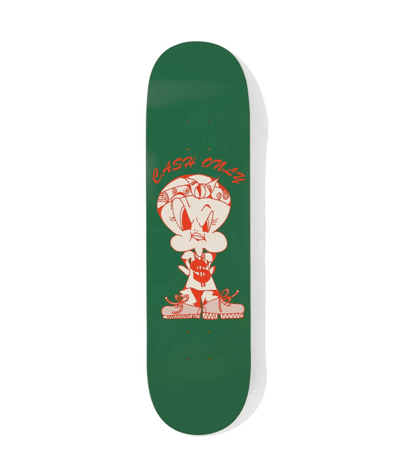 Cash Only Skateboard Bird Skateboard Green 1