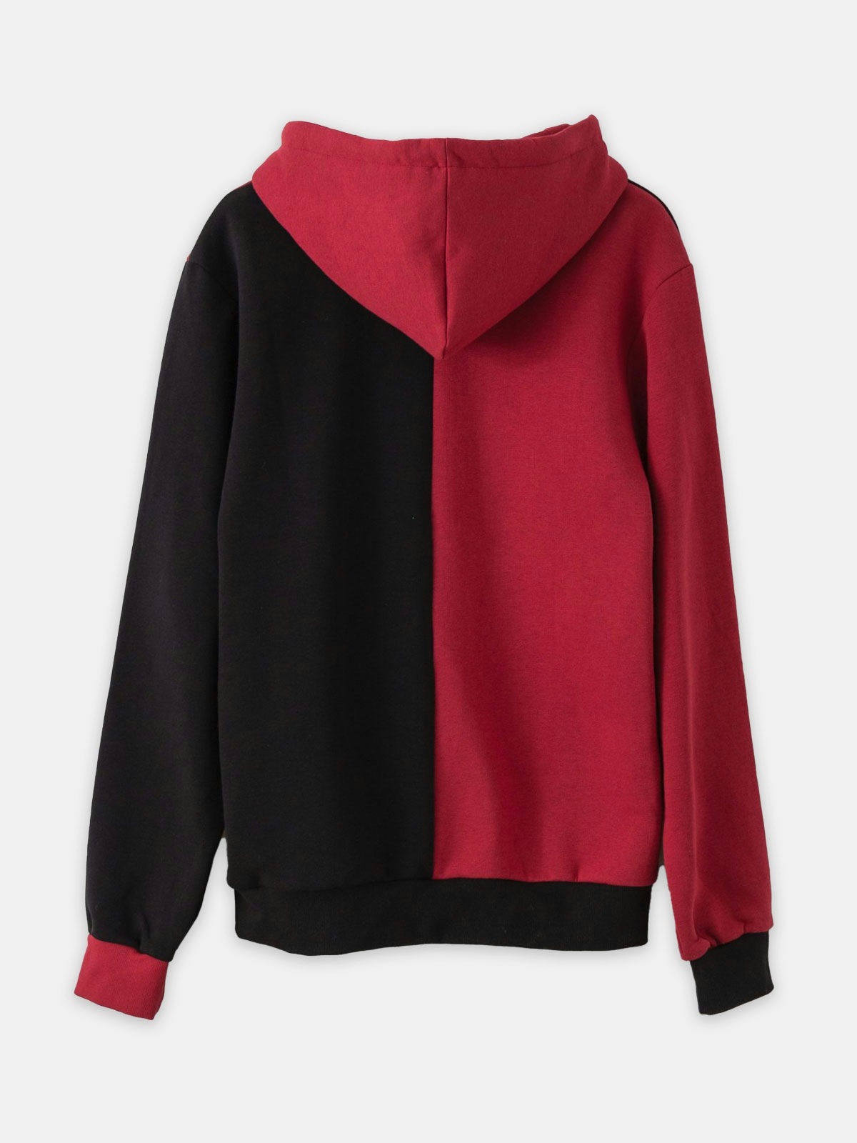 Poetic Collective Block Color Hoodie Black/Red 2