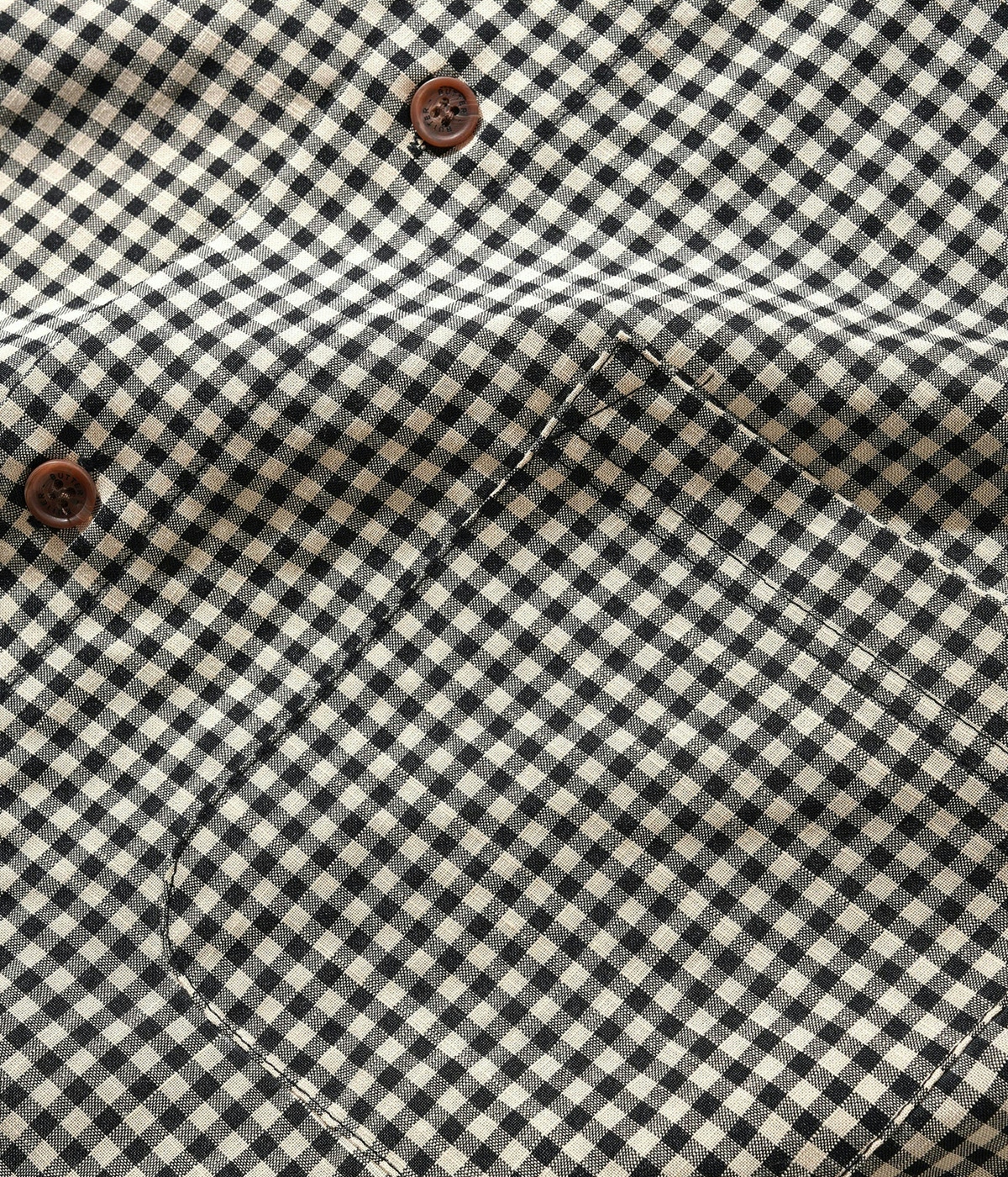 Butter Goods Shirt Gingham S/S Natural/Black 2