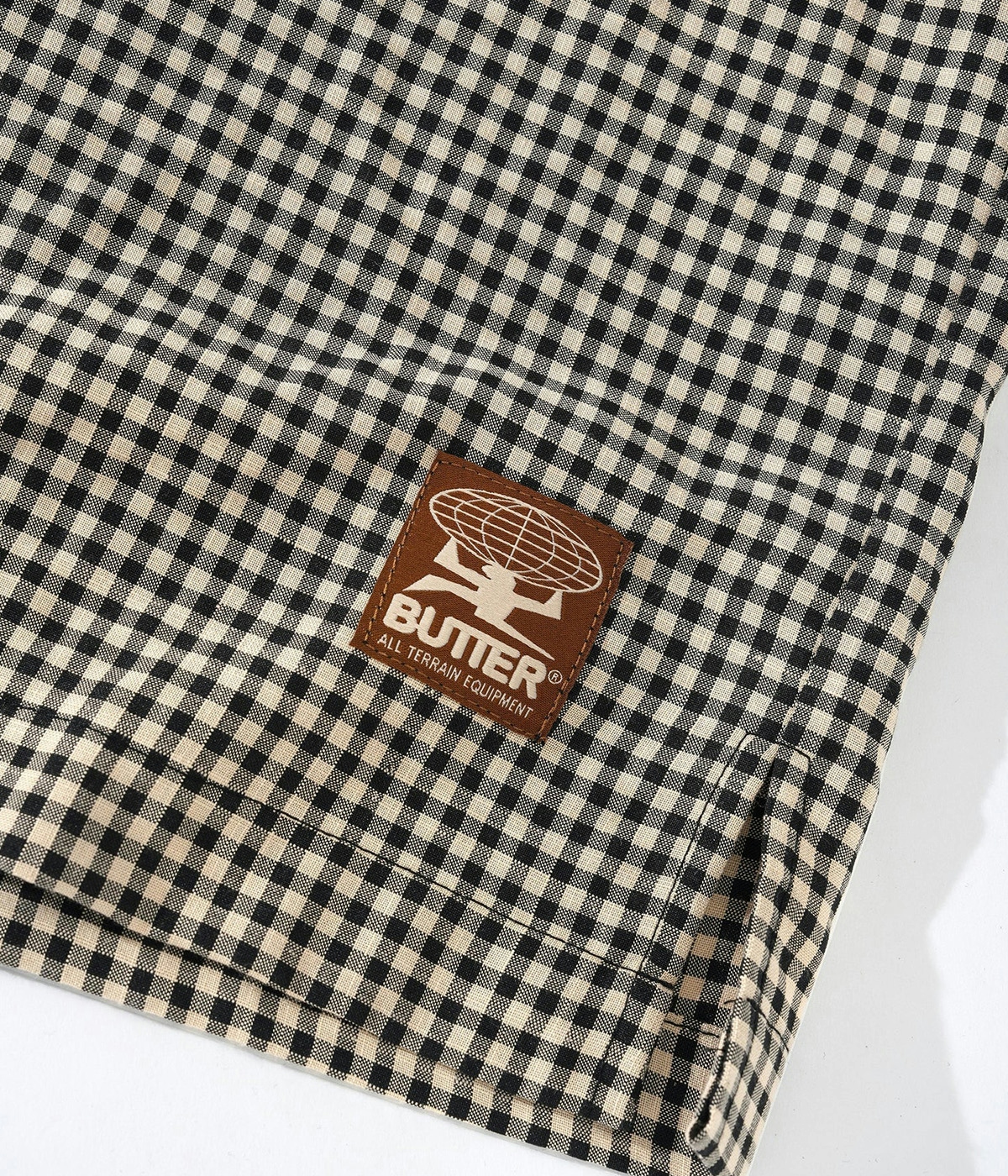 Butter Goods Skjorta Gingham S/S Natural/Black 3