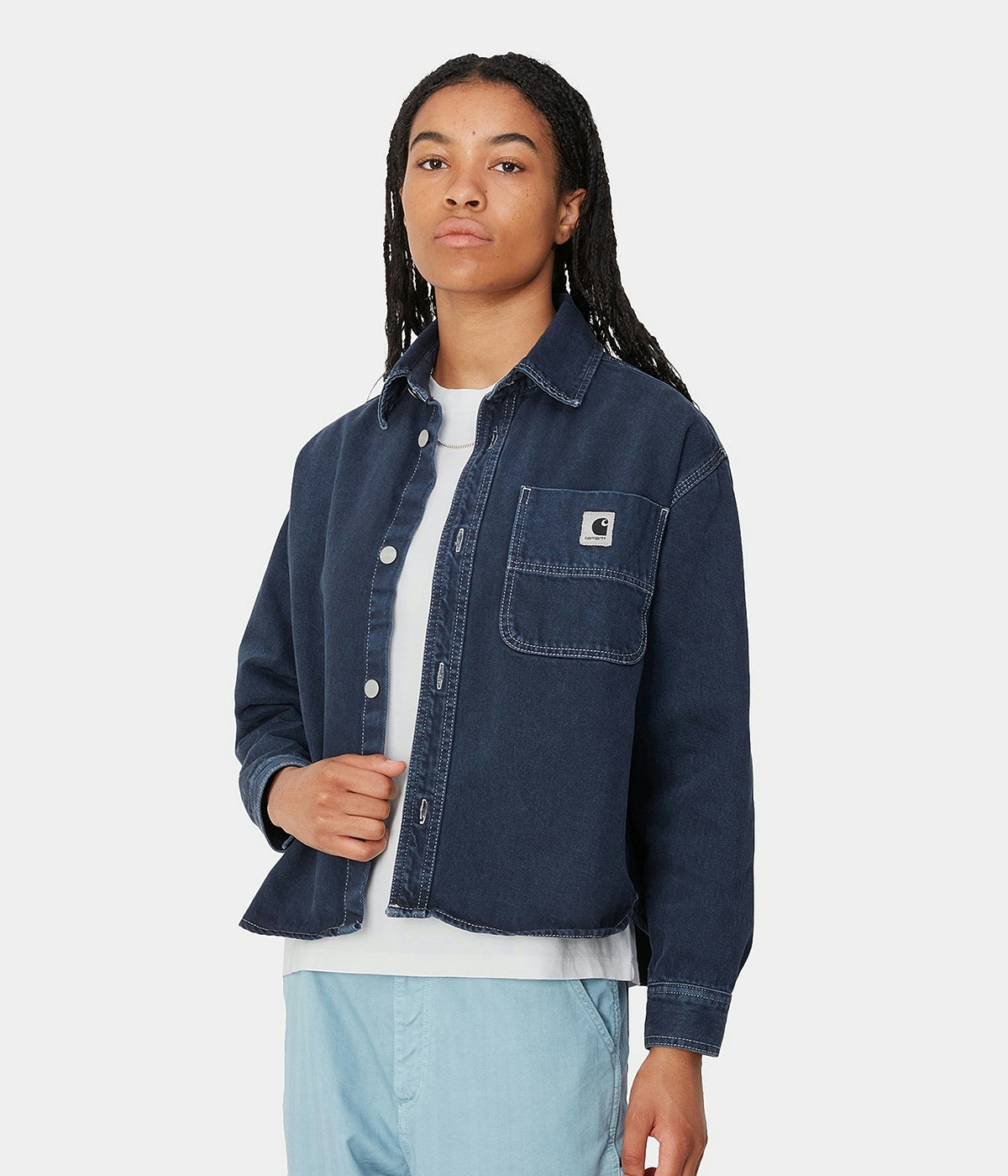 Carhartt Shirt Jacket W' Georgia Air Force Blue stone dyed 3