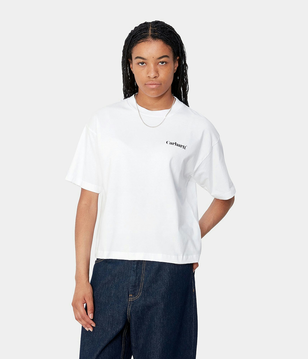 Carhartt T-skjorte W' S/S Fold Leo White 2