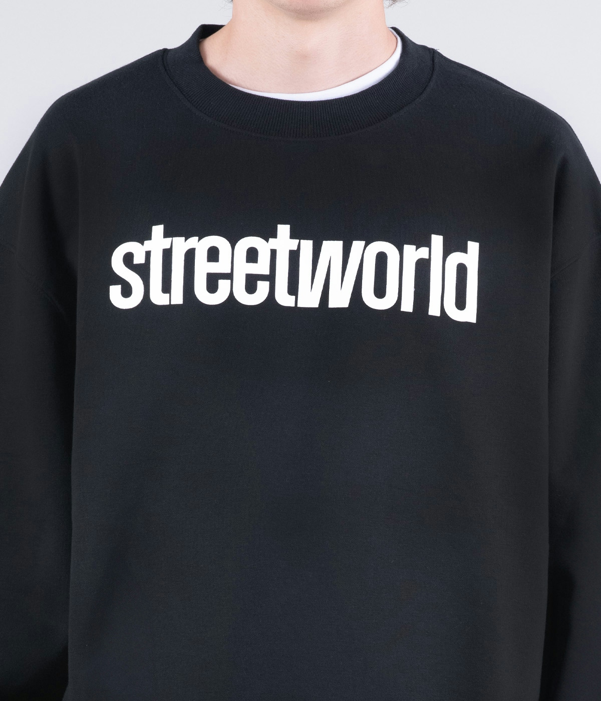 Streetworld Genser Streetworld Classic Crewneck Logo Black 3