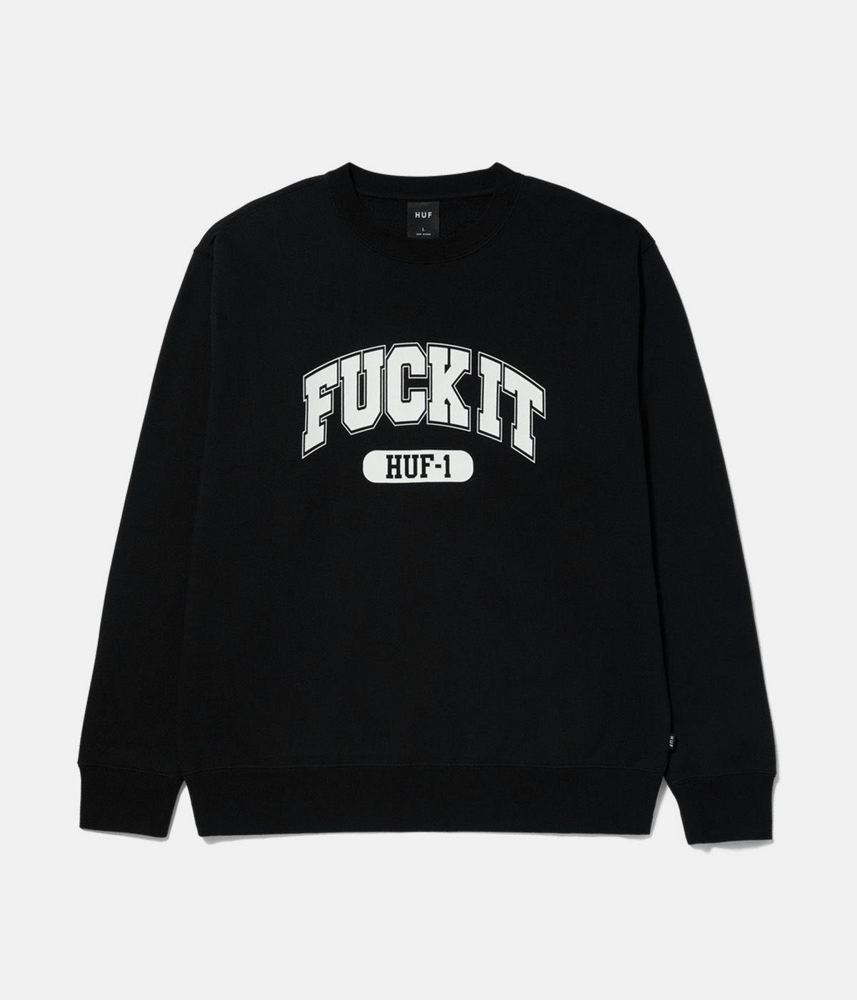 HUF Genser Fuck It Crewneck Black 1