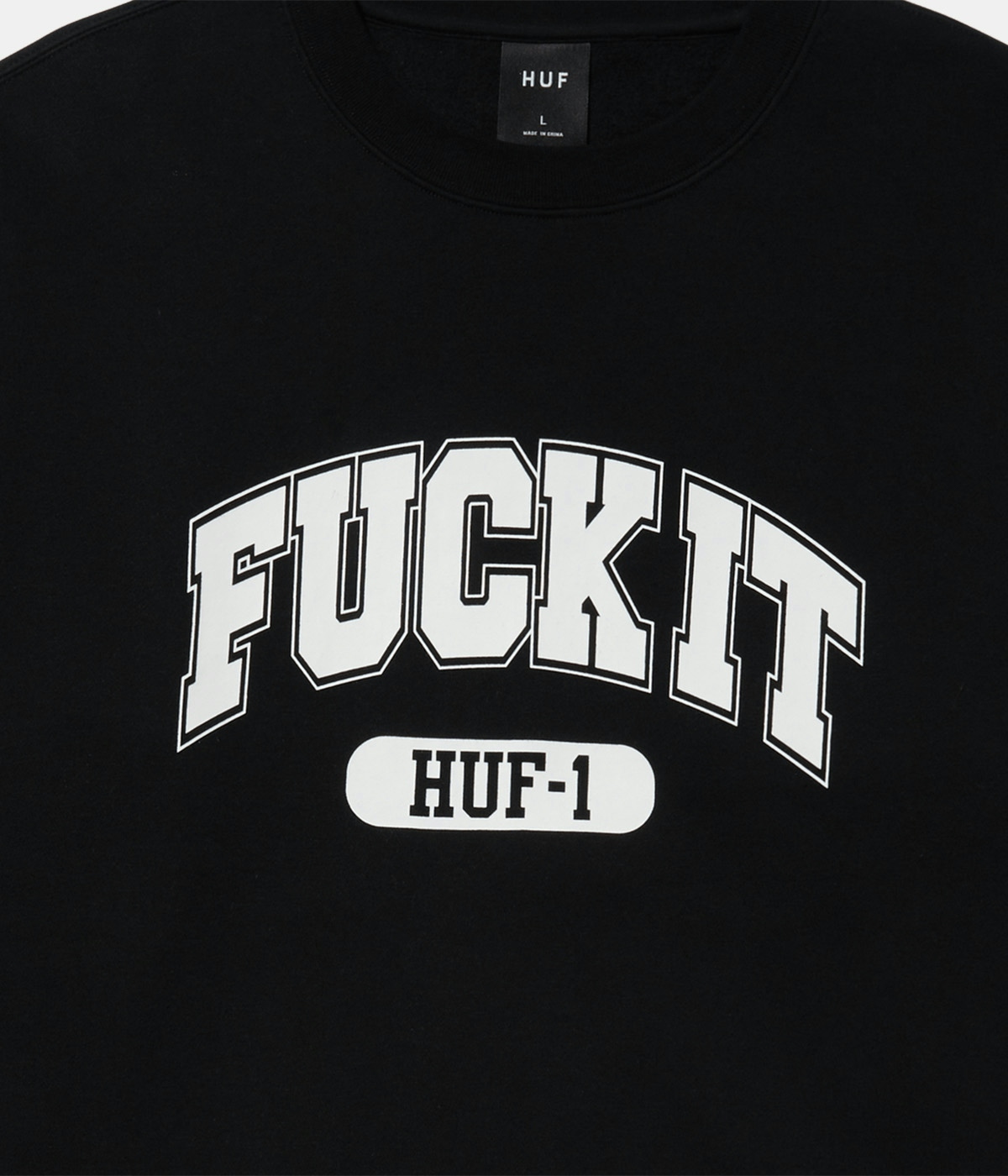 HUF Sweater Fuck It Crewneck Black 3