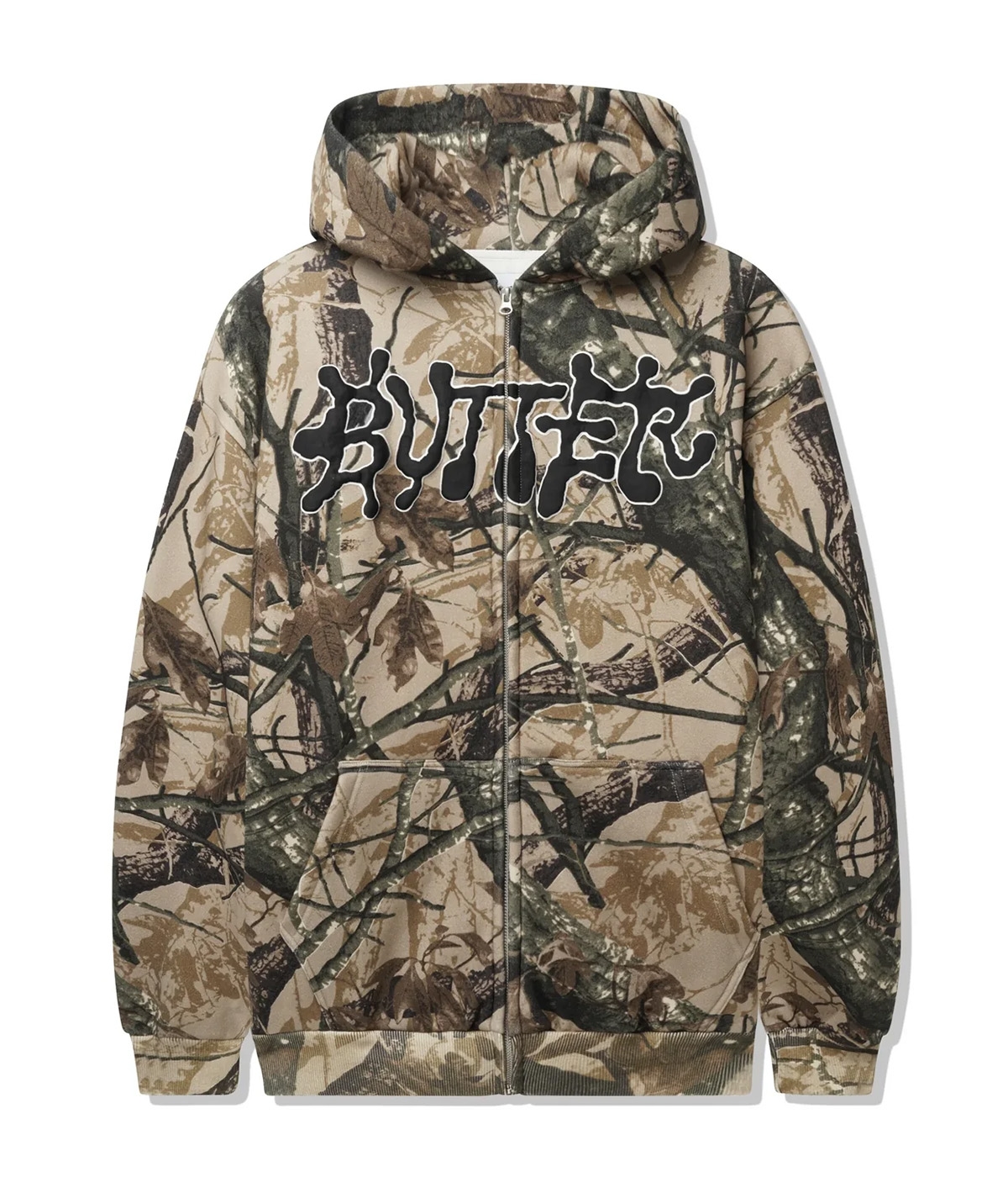 Butter Goods Zip Hoodie Ink Camo 1