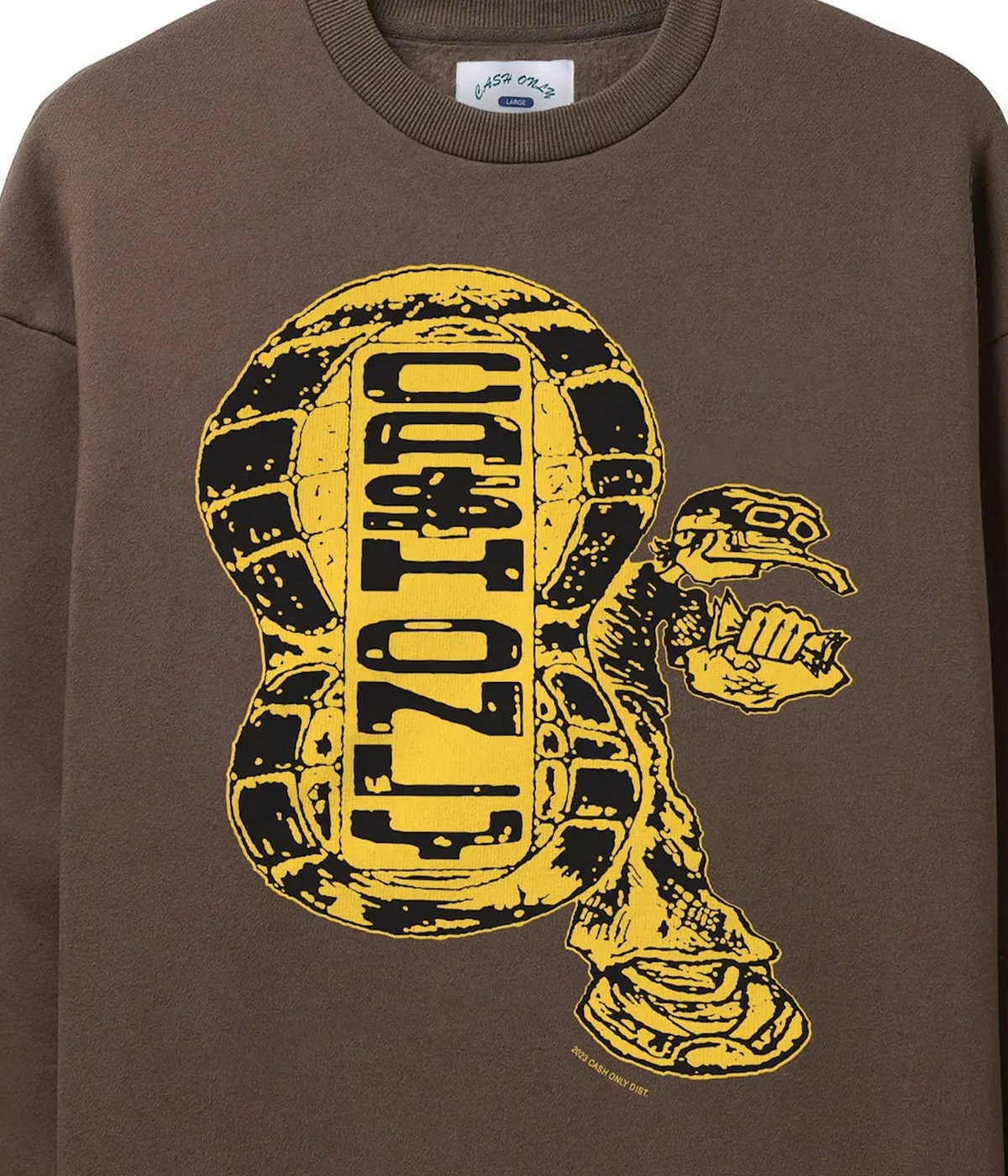 Cash Only Sweater Stomp Crewneck Brown 2