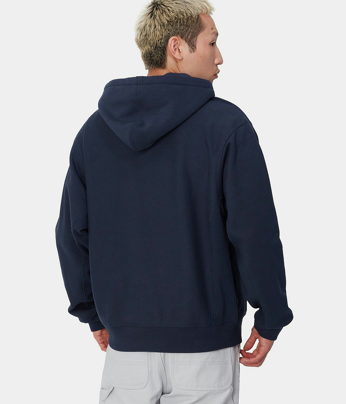 Carhartt Hooded American Script Sweat Air Force Blue 2