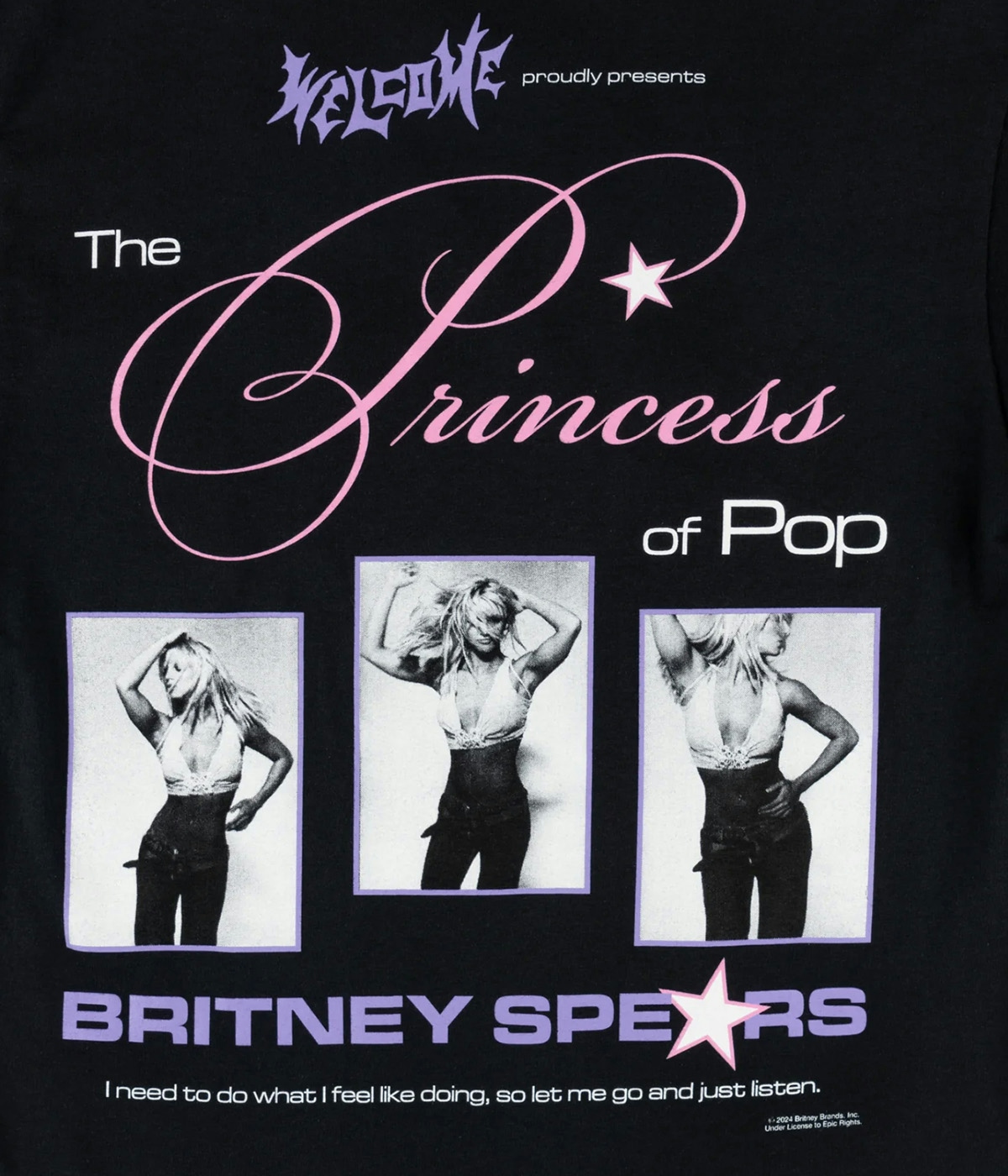 Welcome T-shirt Britney Spears X Welcome Princess Black 3