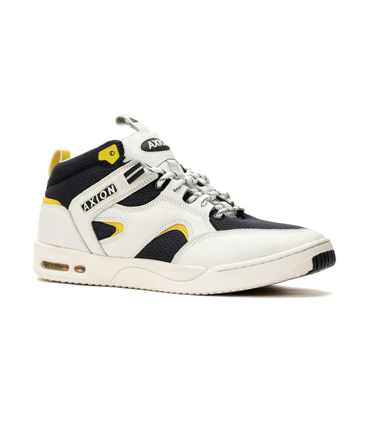 Vintage & Second Hand Axion - Genesis Mid Sneakers White/Navy/Yellow 1