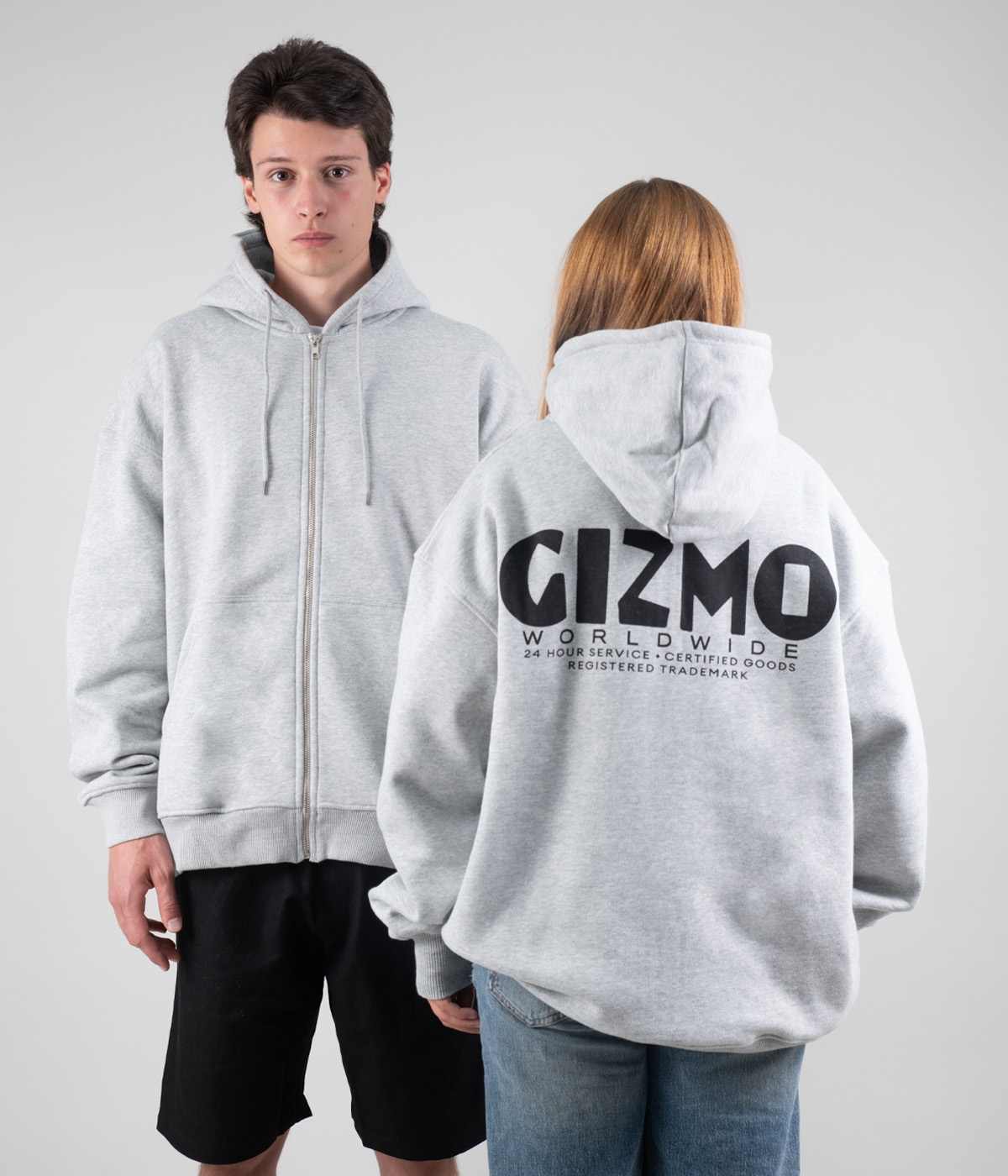 Gizmo Gizmo Zip Hoodie 24 Grey Melange