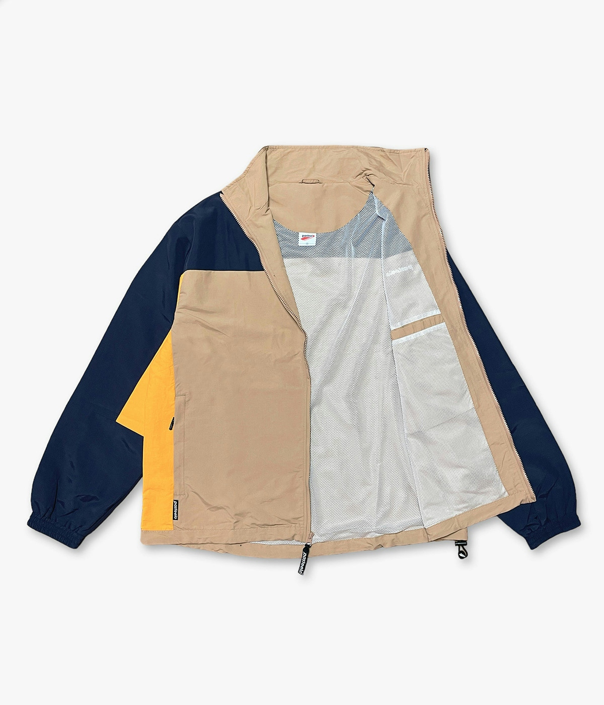 Pasteelo Jacket Sports Windbreaker Navy/Tan/Gold 3