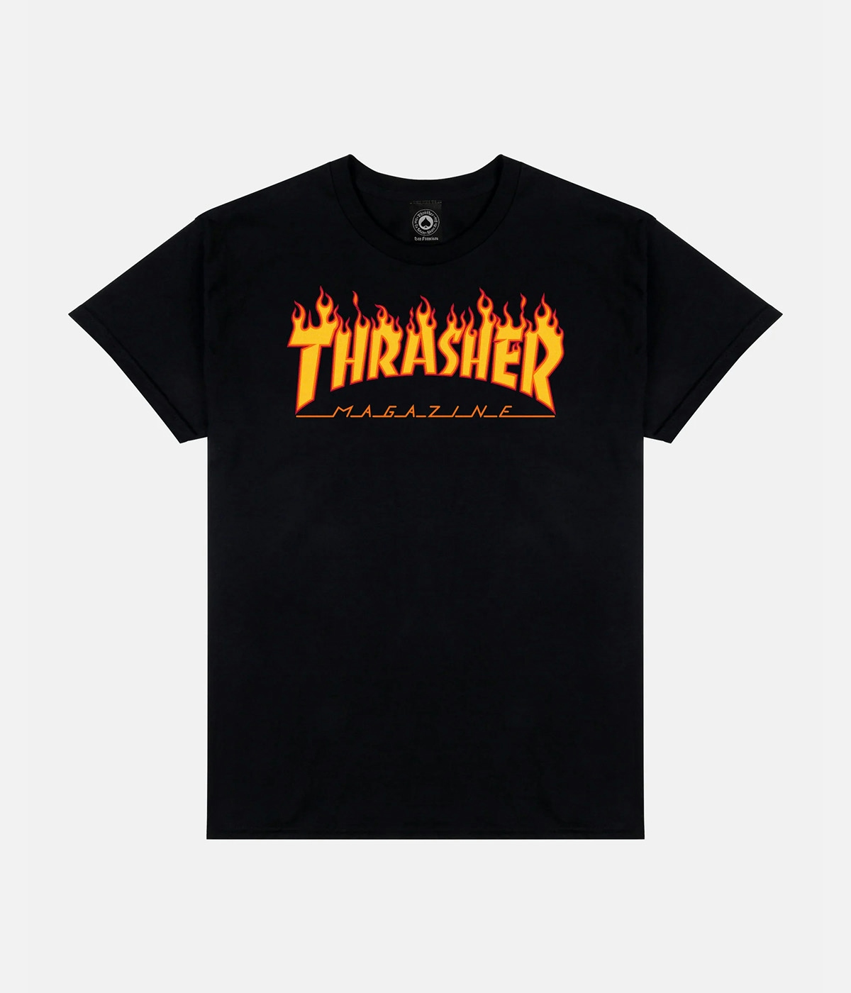 Thrasher T-shirt Flame Logo Kids Black 1