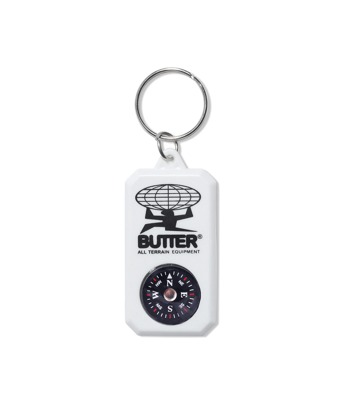 Butter Goods Key Chain Terrain Compass White 1