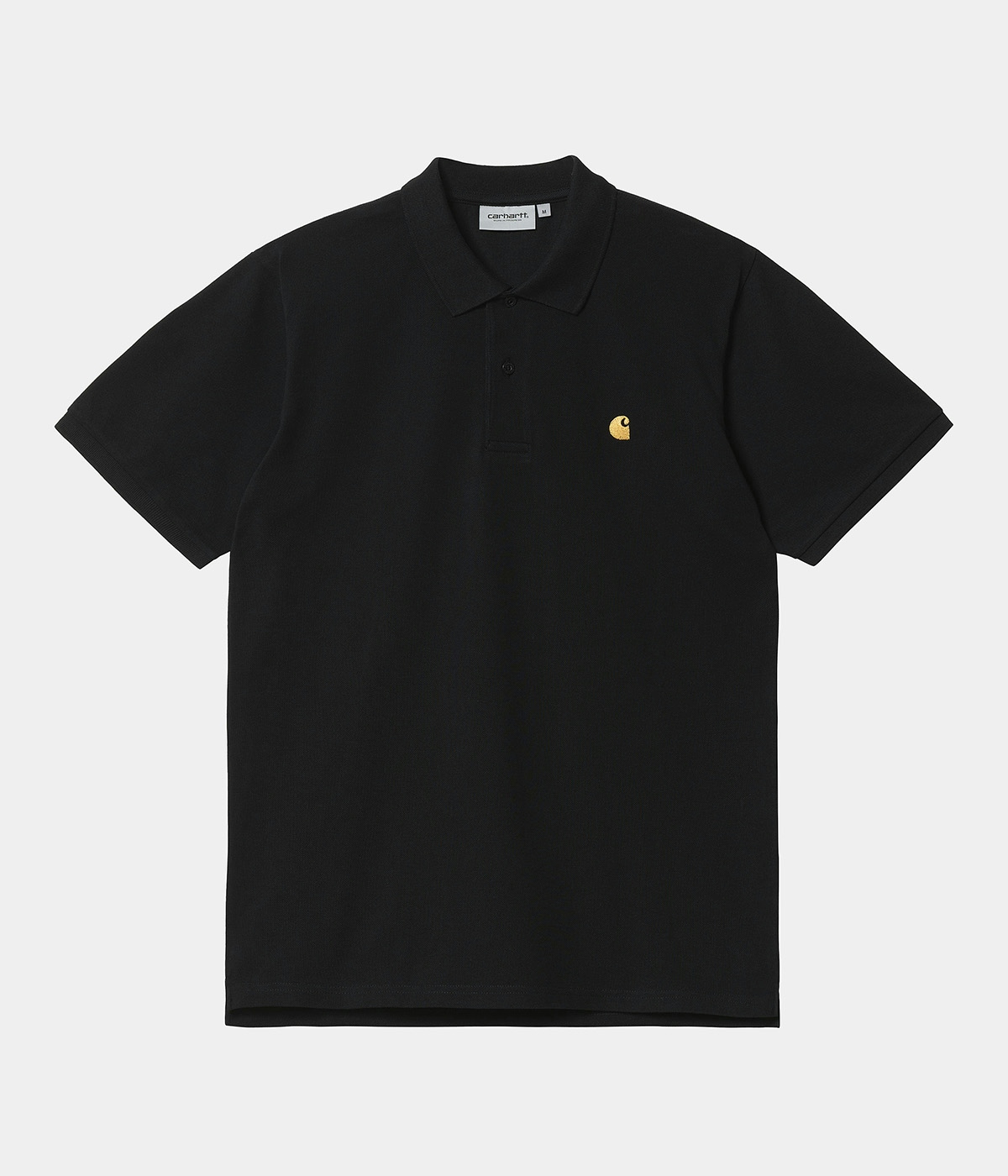 Carhartt Polo S/S Chase Pique Black / Gold 3