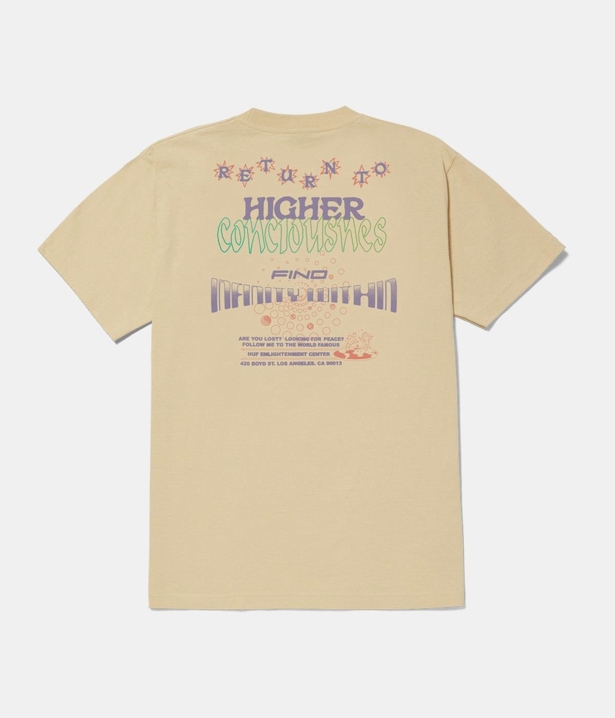 HUF T-shirt Enlightement Center S/S Wheat 1