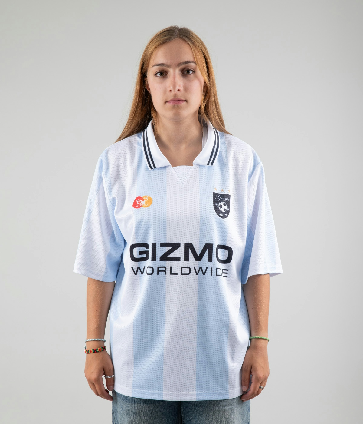 Gizmo Gizmo Soccer Jersey Striped Light Blue 3