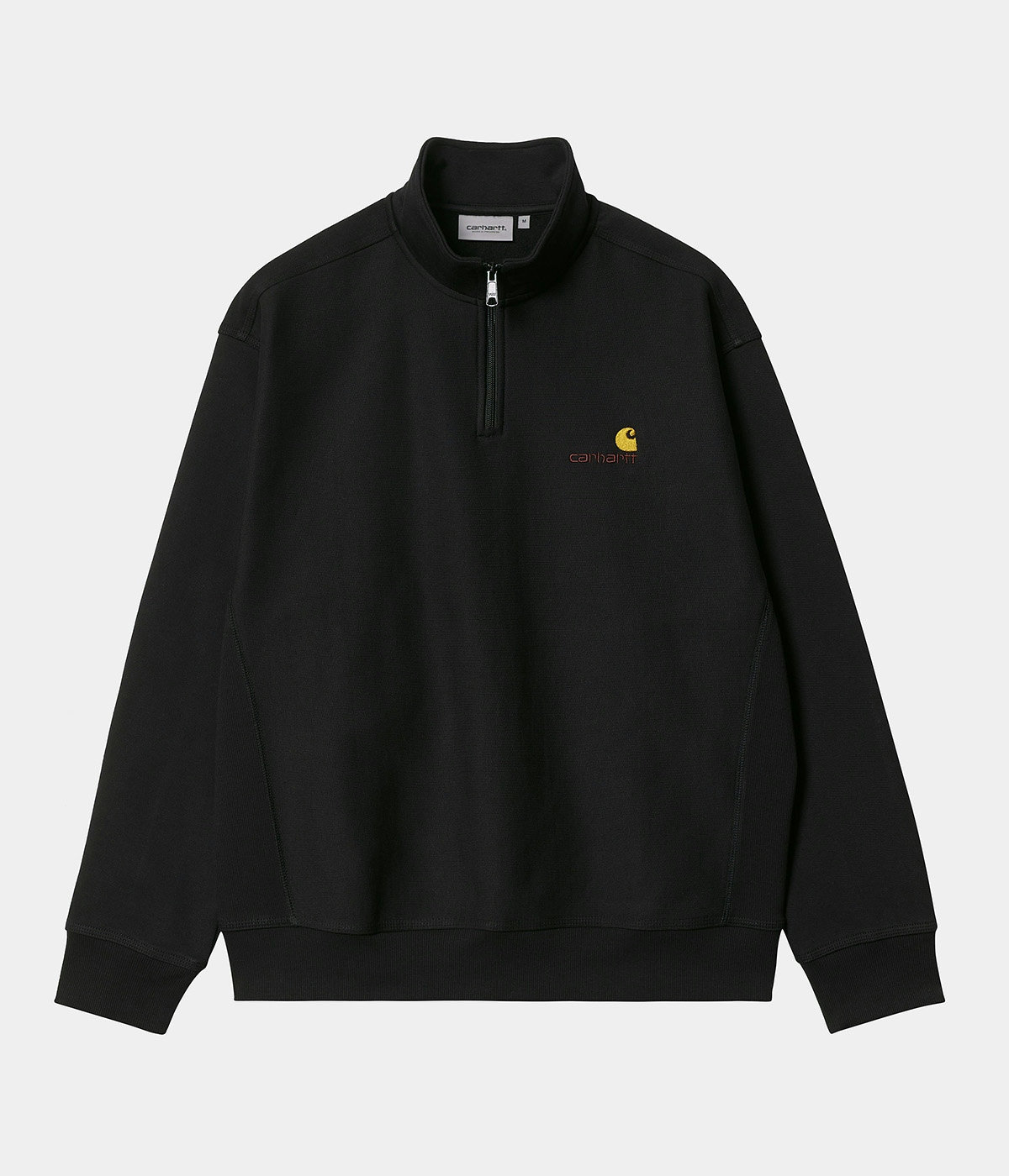 Carhartt Half Zip Sweater American Script Black 4