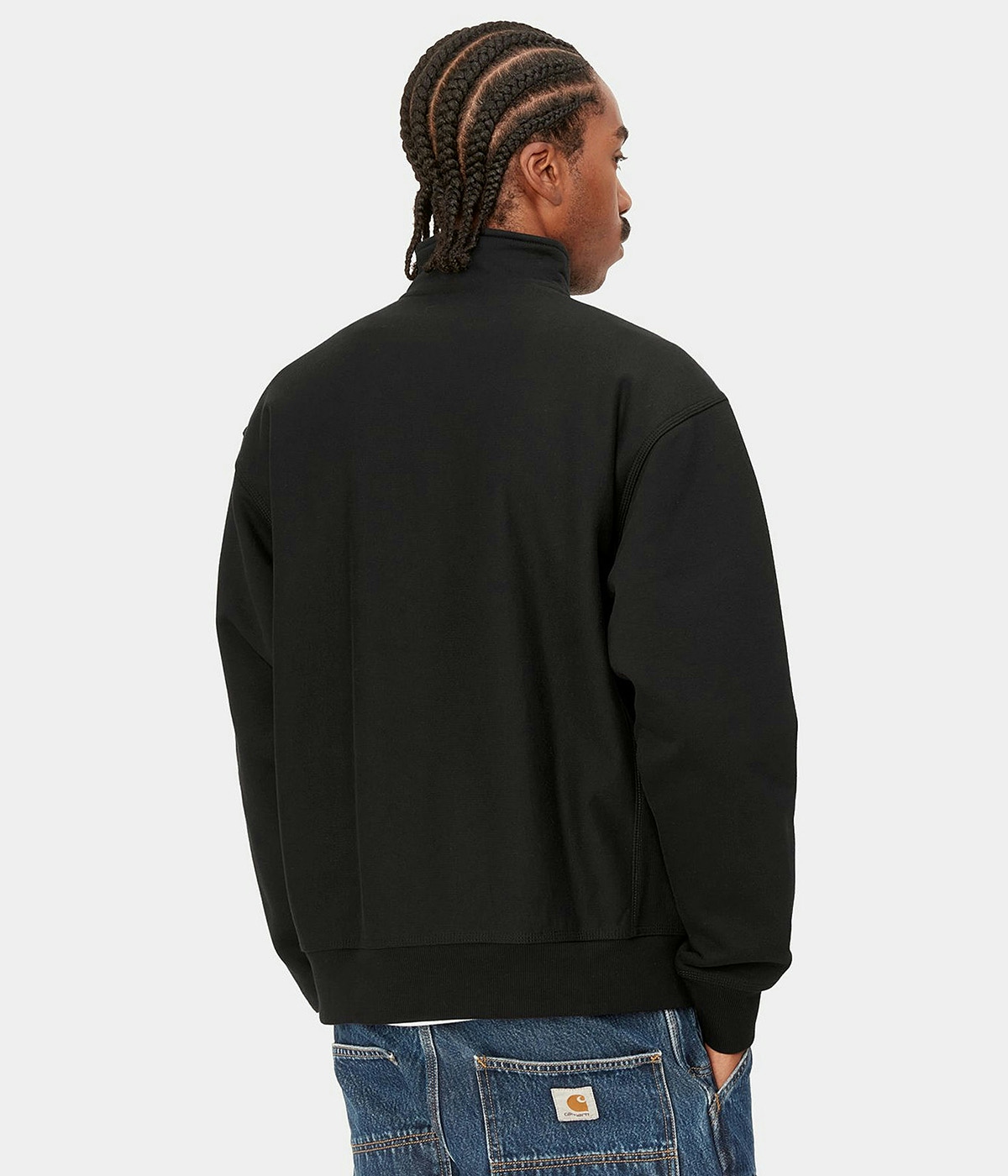 Carhartt Half Zip Sweater American Script Black 2