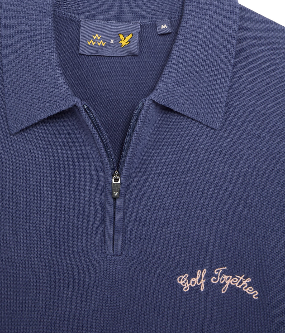 Birds Of Condor Zipped Polo Shirt Golf Together Crown Blue 3