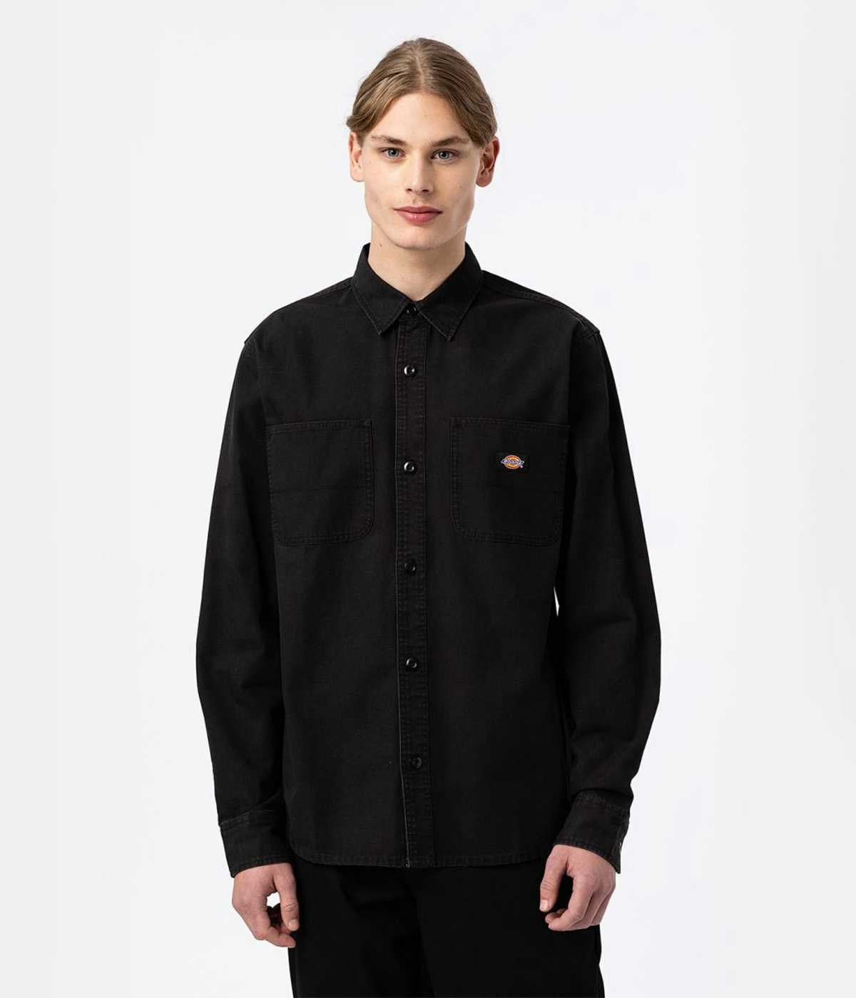 Dickies Shirt Duck Canvas LS Stone Washed Black