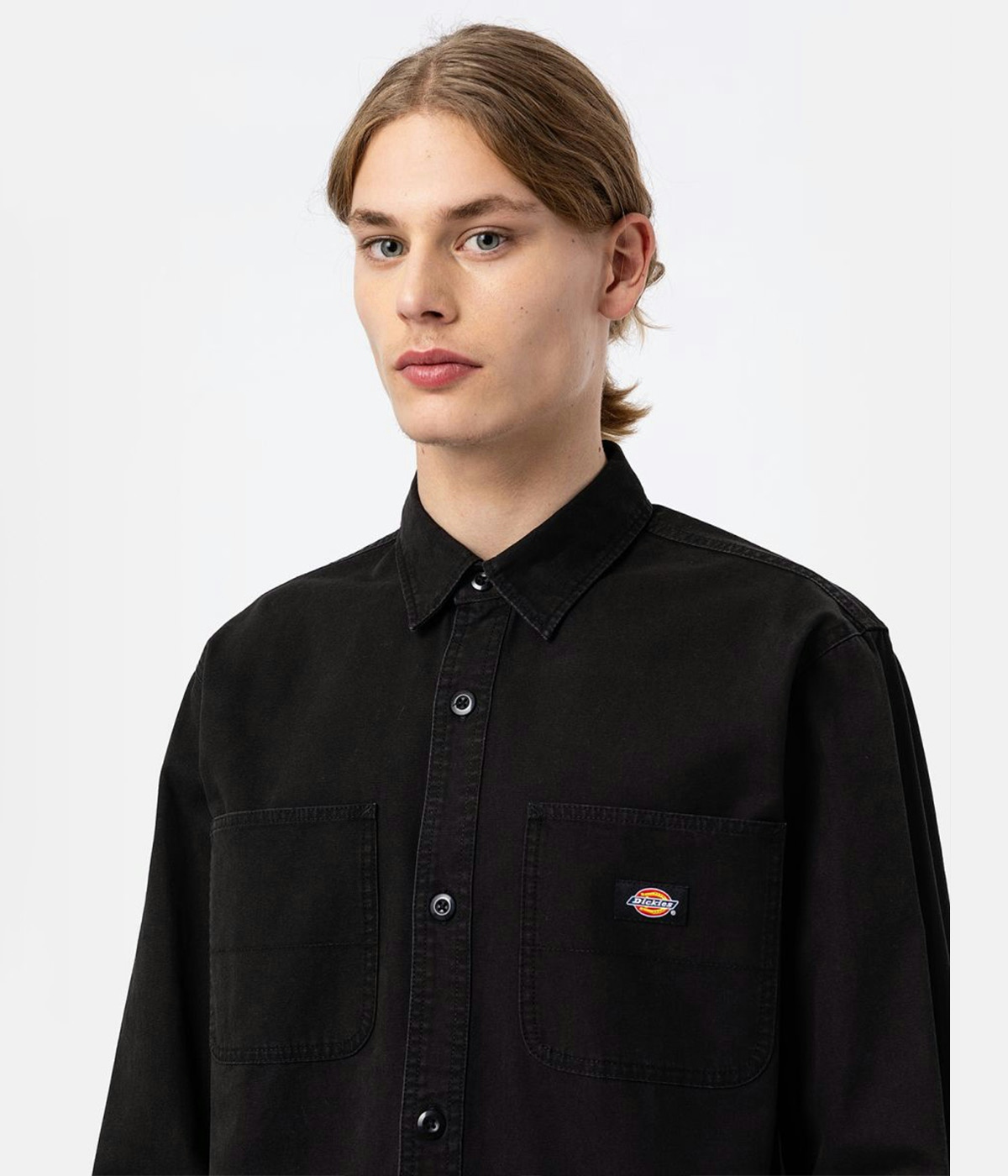 Dickies Shirt Duck Canvas LS Stone Washed Black 3