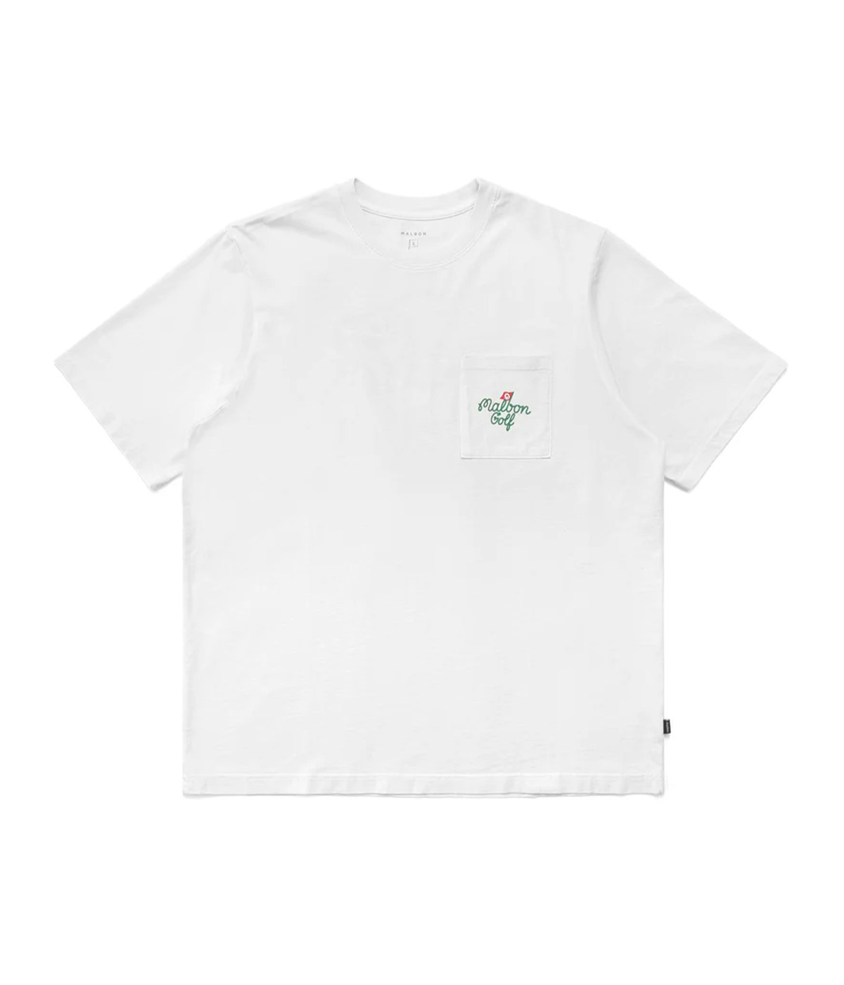 Malbon Golf T-shirt Founders SS Pocket White 2