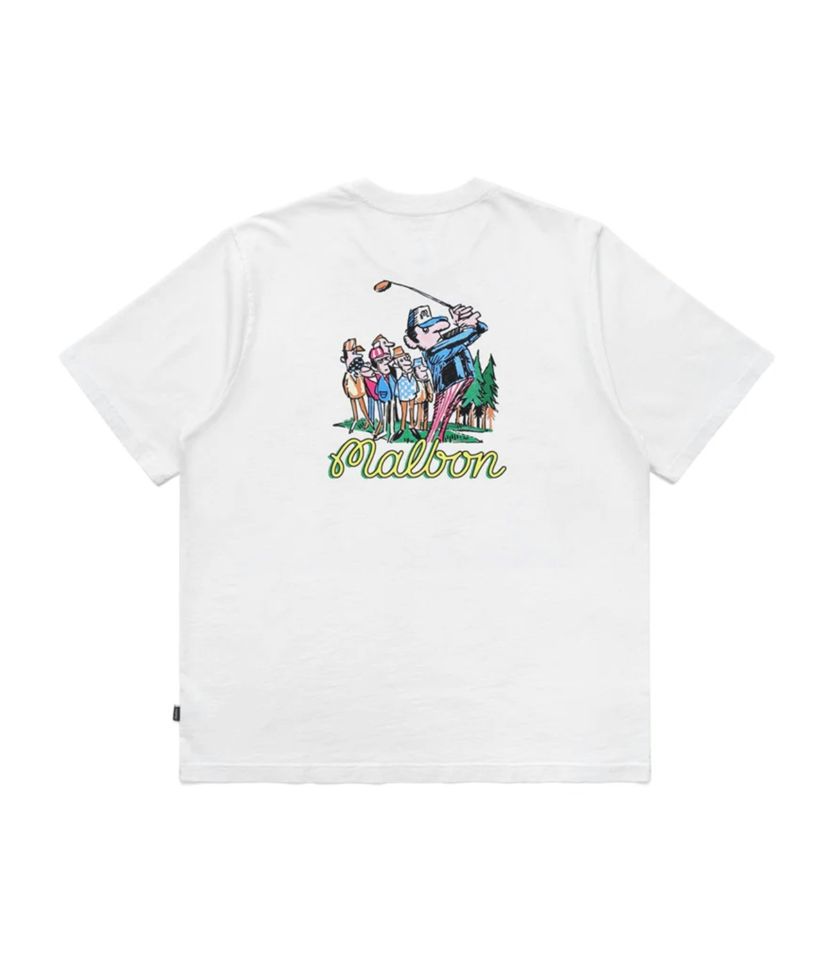 Malbon Golf T-shirt Founders SS Pocket White 1