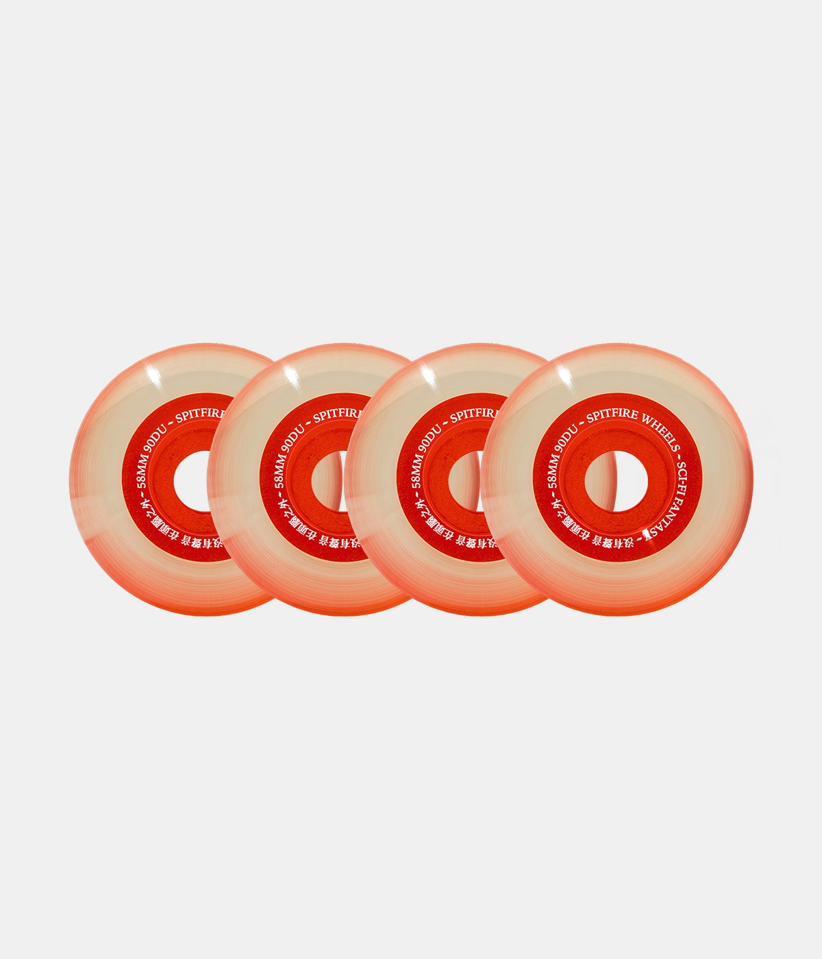 Spitfire Wheels Wheels Sapphires Spitfire | Sci Fi 58 Clear/Red 2