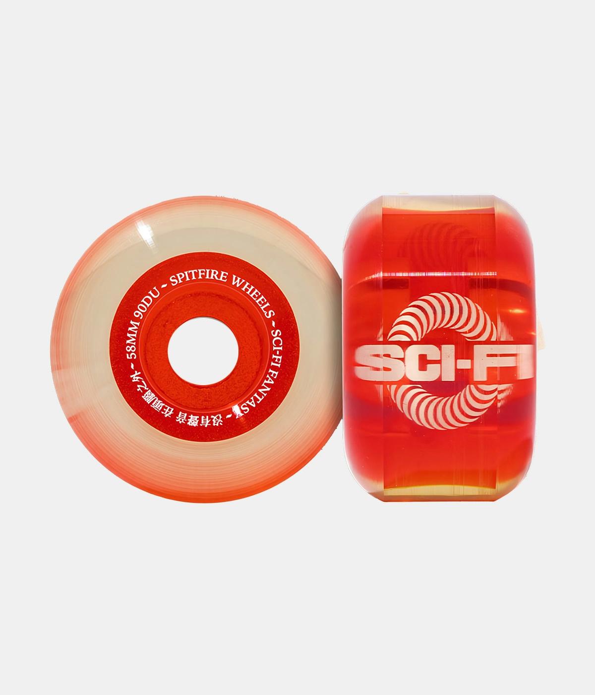 Spitfire Wheels Wheels Sapphires Spitfire | Sci Fi 58 Clear/Red 1