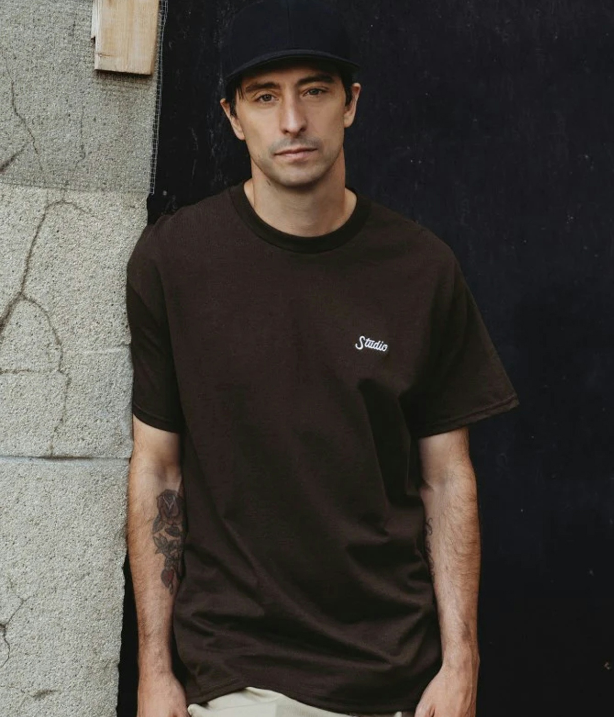 Studio Skateboards Small Script T-shirt Brown 2